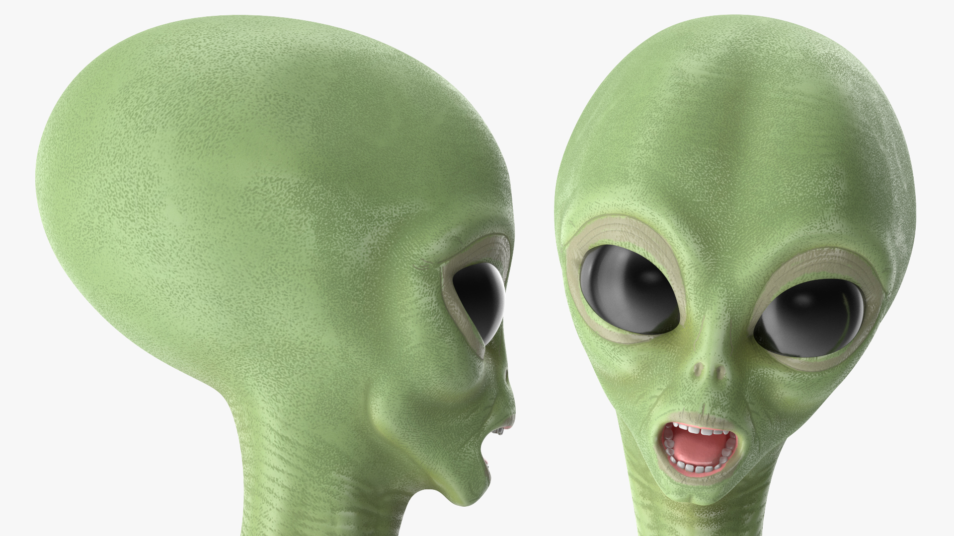 3D Cartoon Alien Greetings Pose model