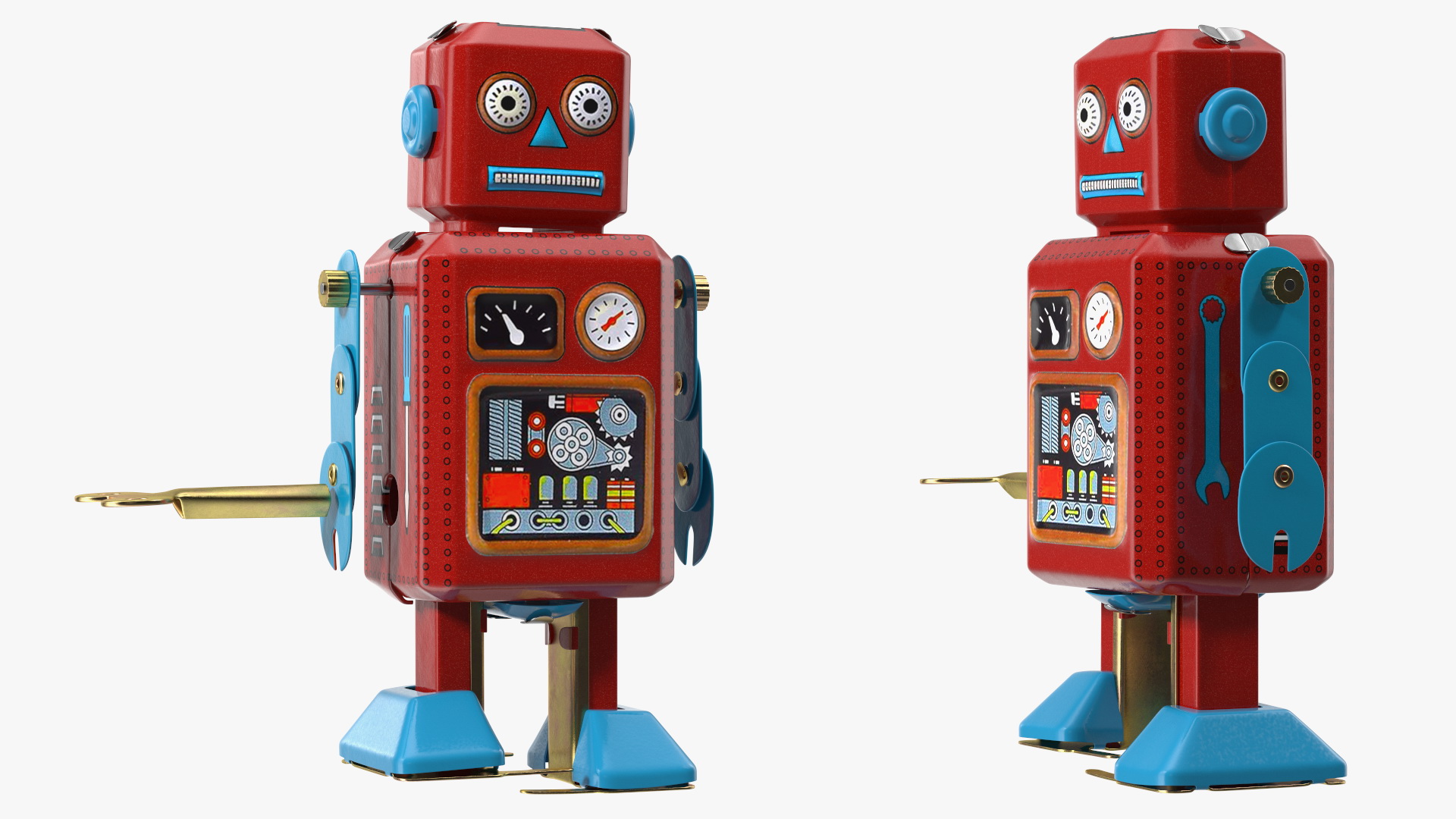 3D Tin Toy Retro Robot Rigged