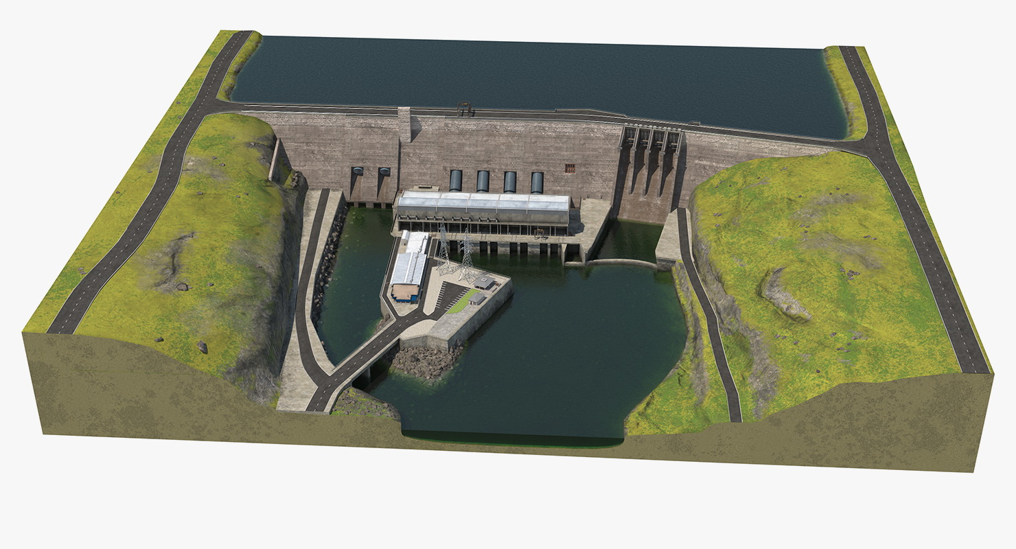 Hydroelectric Dam 3D