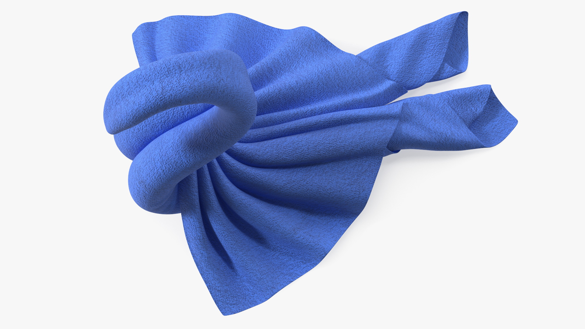 3D Blue Towel Swan with Spread Wings model