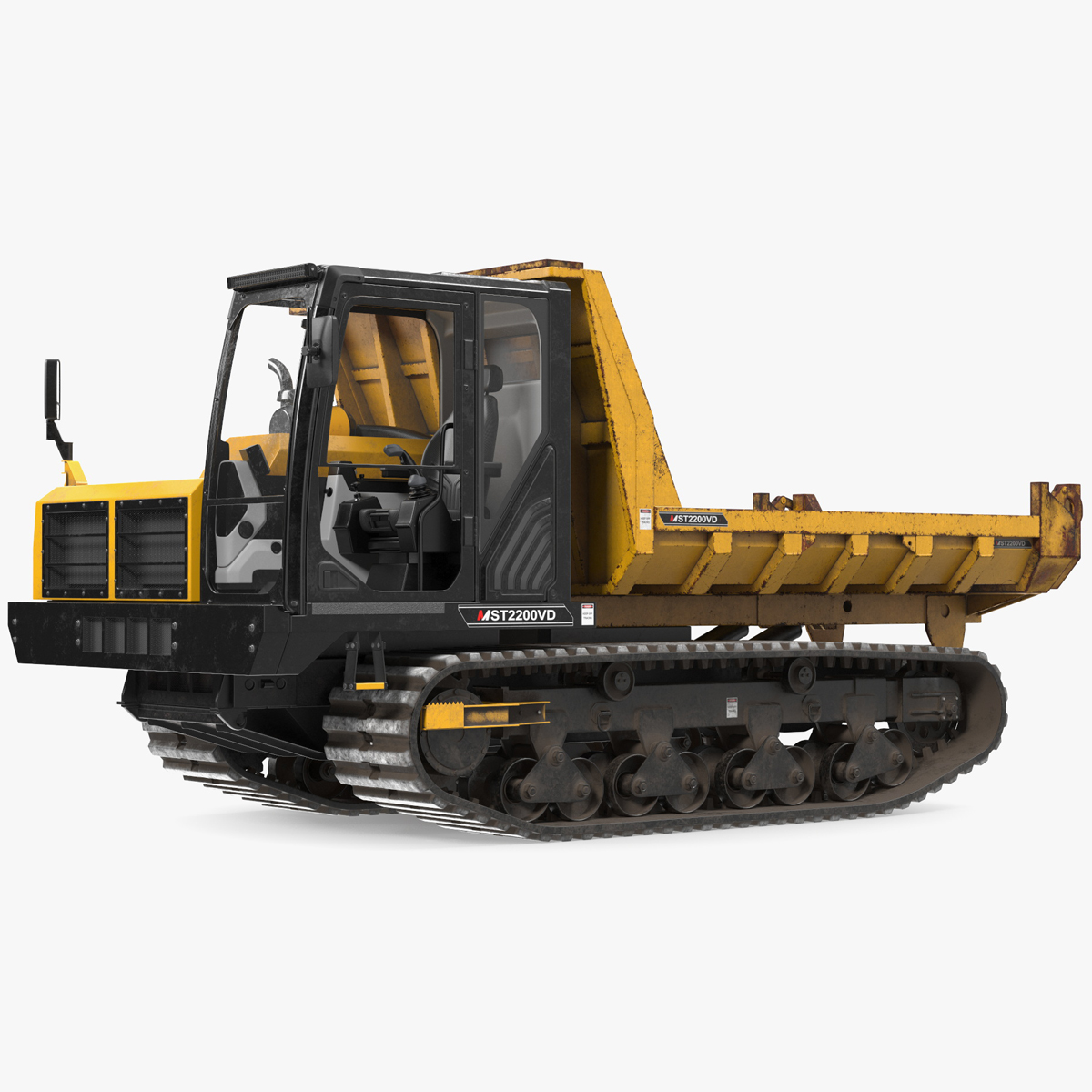 3D Morooka Dumper Dirty Rigged for Cinema 4D