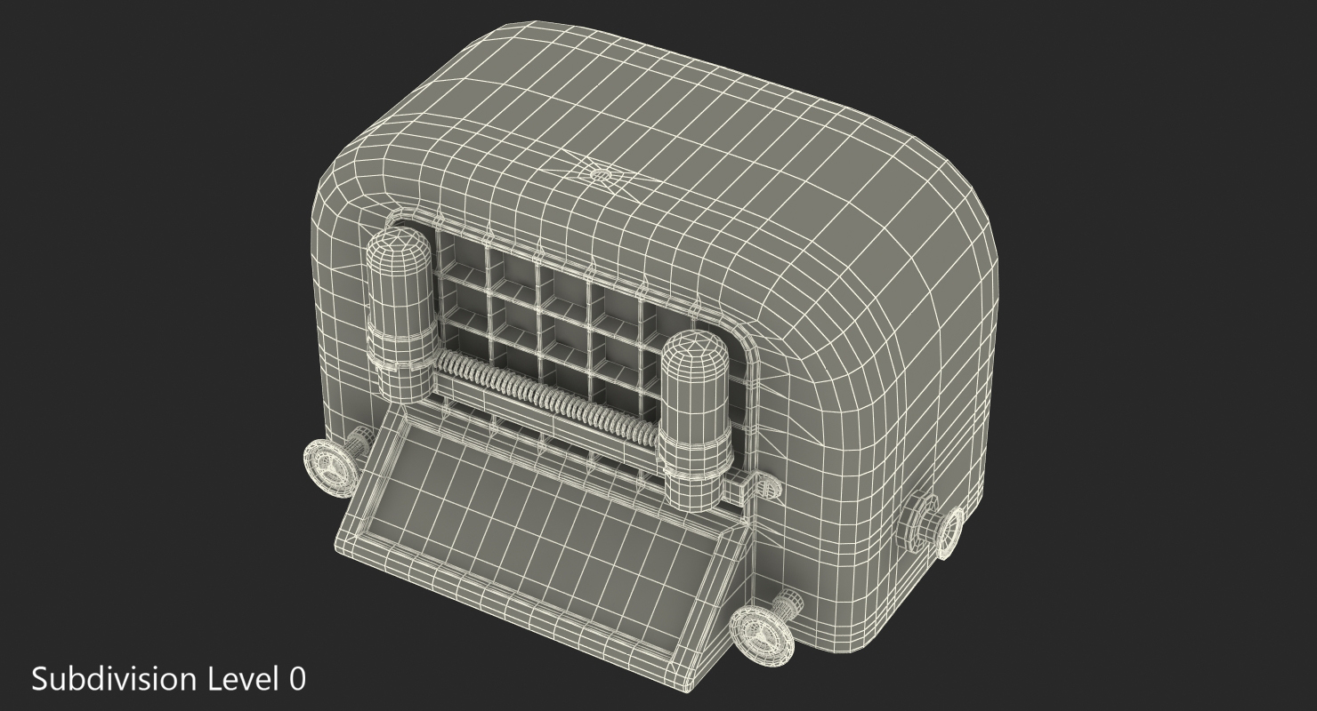 3D Vintage Radio model