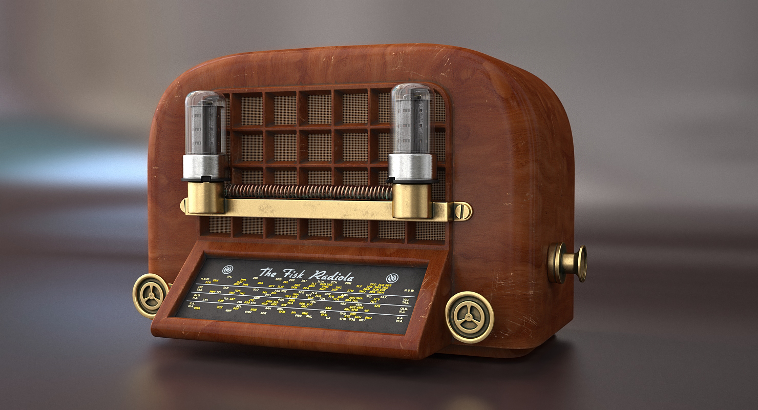 3D Vintage Radio model