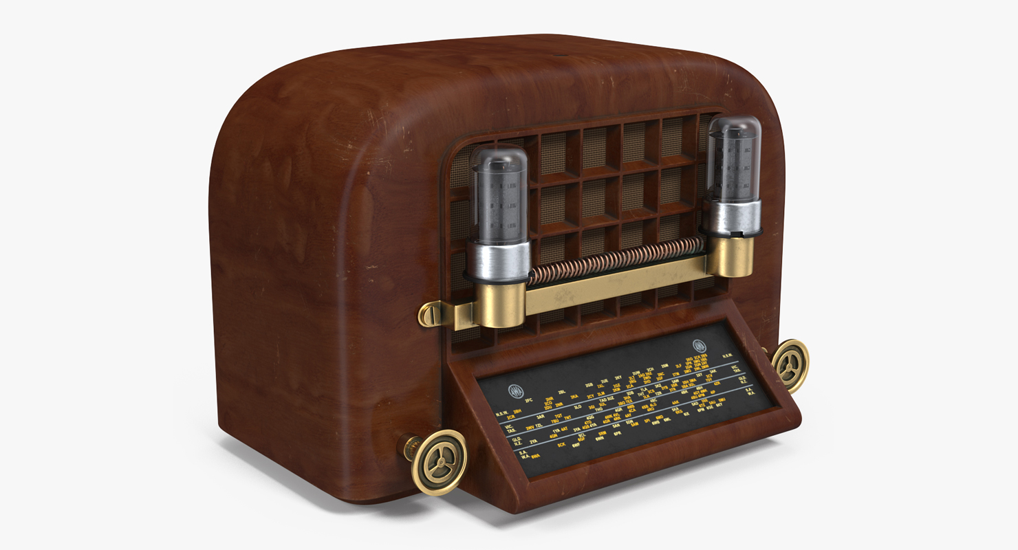 3D Vintage Radio model