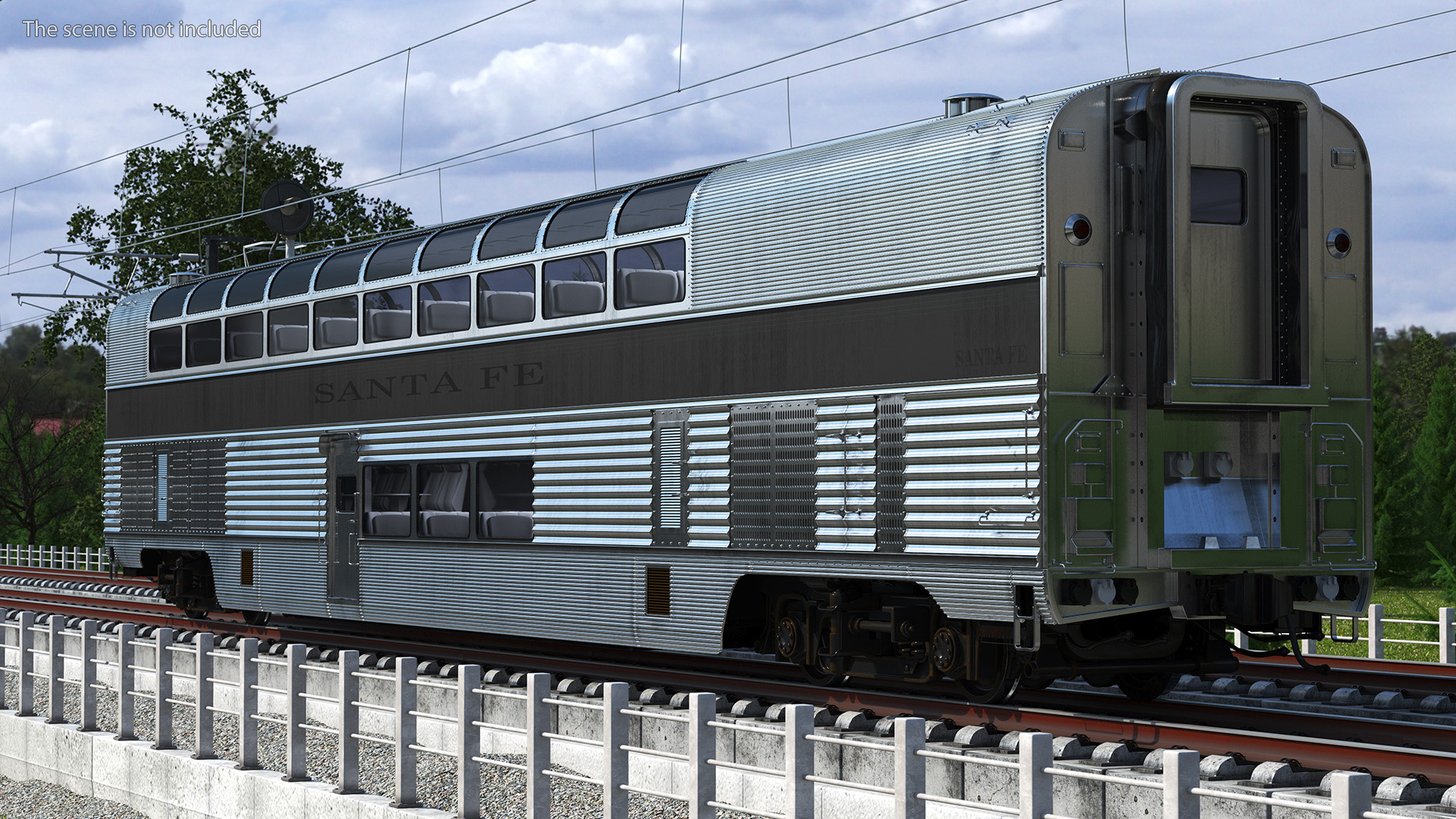 Double Decker Rail Car 3D