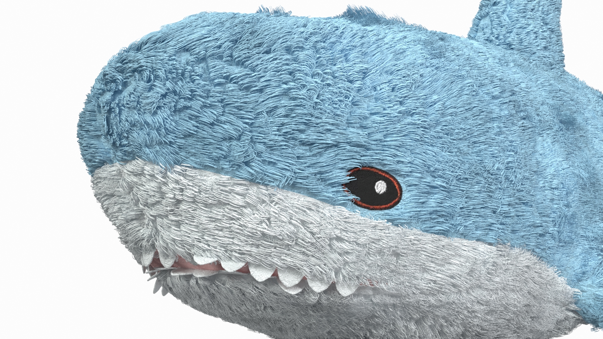 IKEA Shark Soft Toy Big Fur 3D