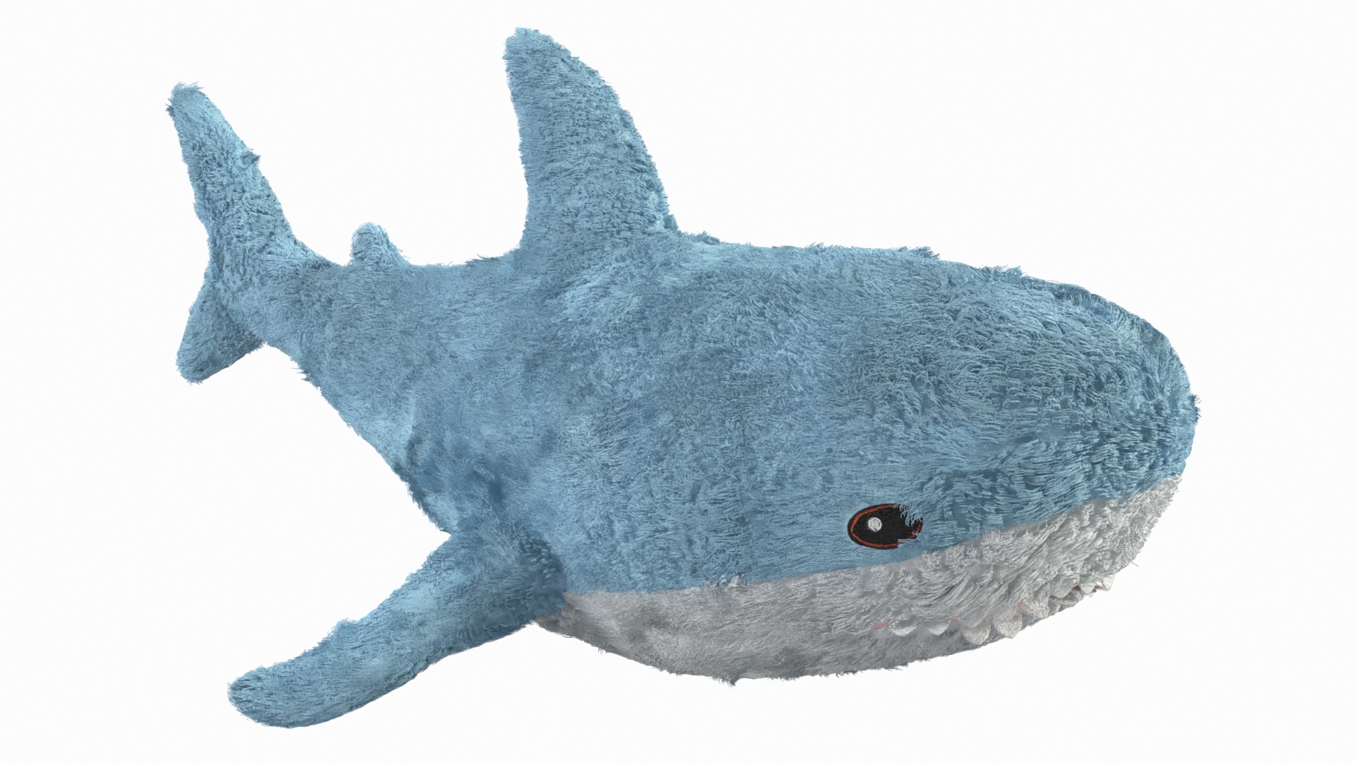 IKEA Shark Soft Toy Big Fur 3D