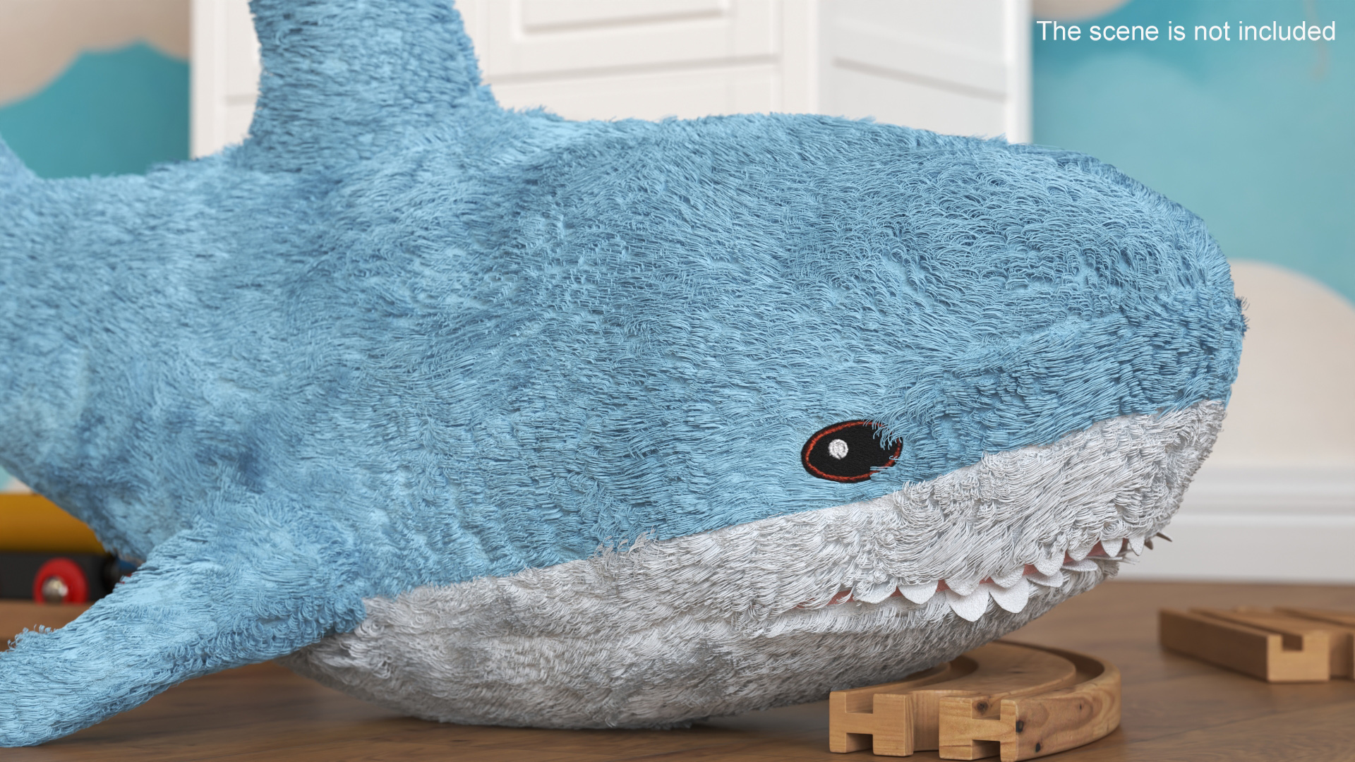 IKEA Shark Soft Toy Big Fur 3D