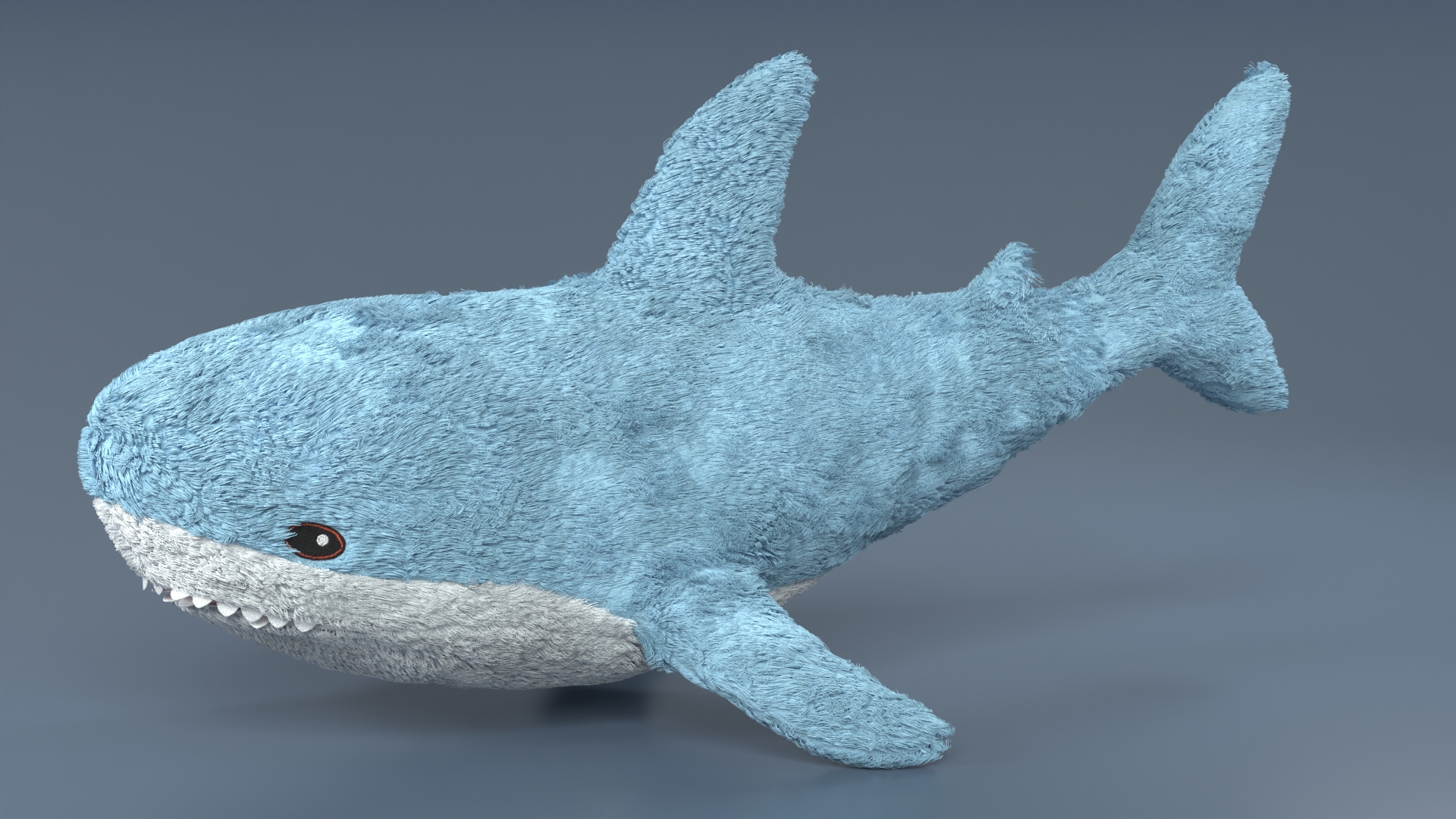 IKEA Shark Soft Toy Big Fur 3D