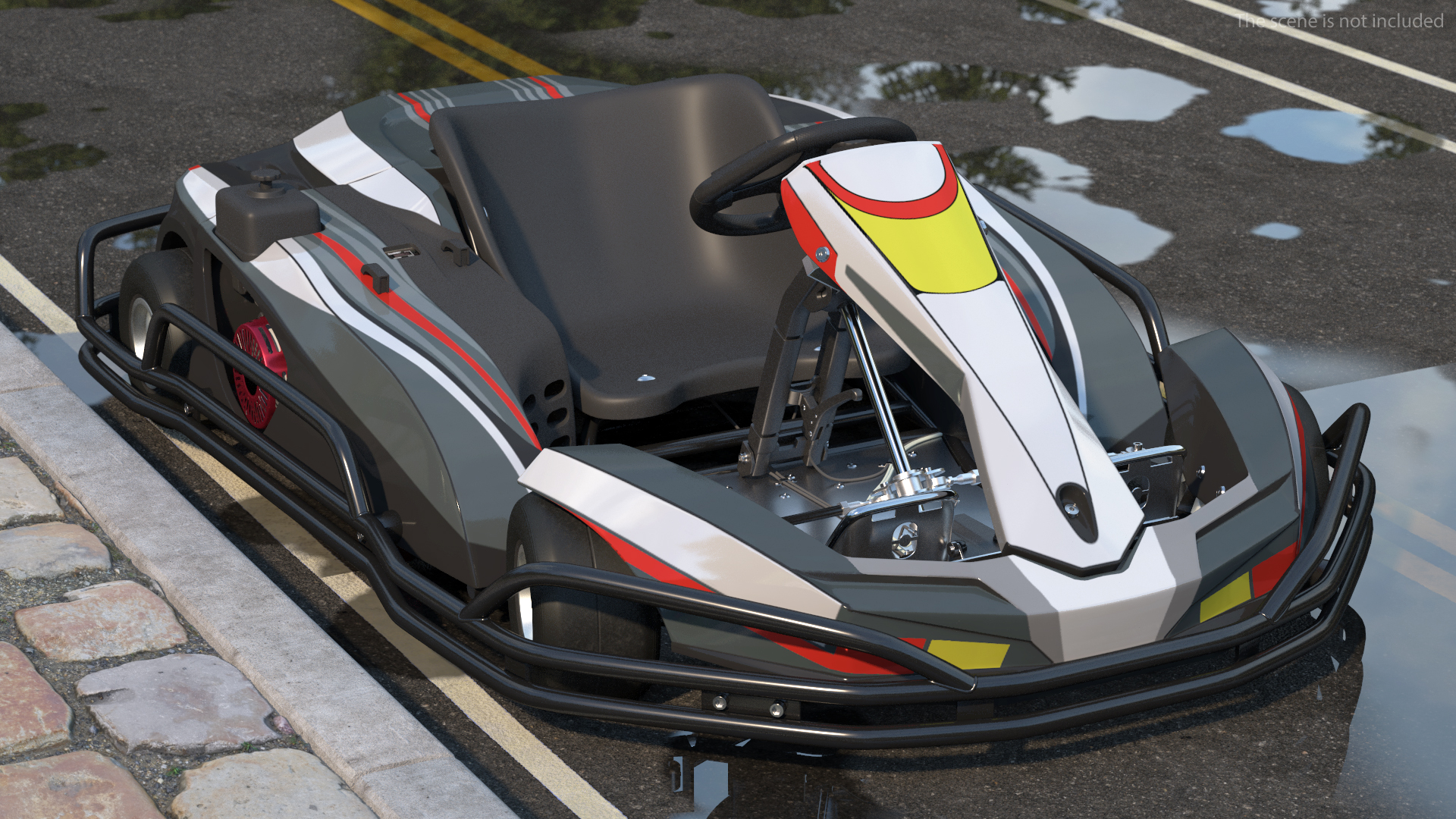 3D Petrol Powered Kart Rigged