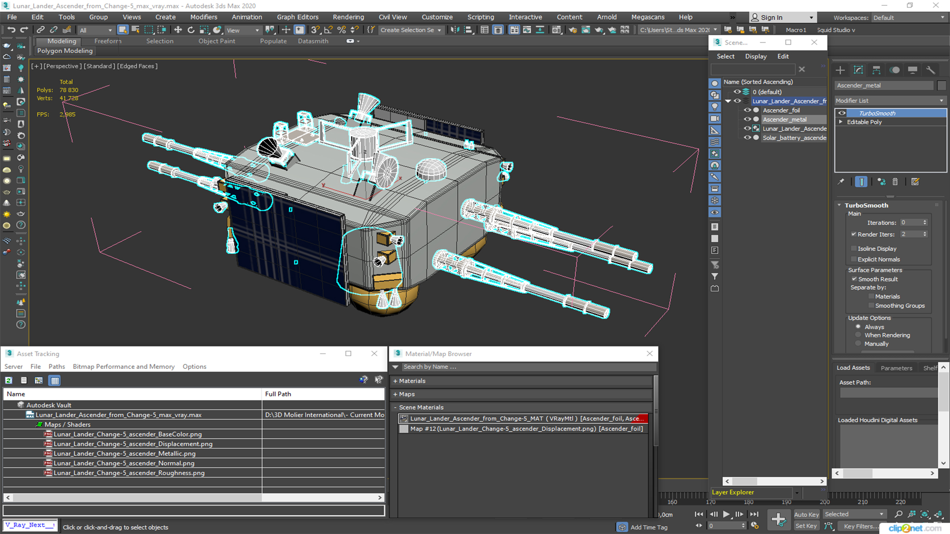 3D model Lunar Lander Ascender from Change-5