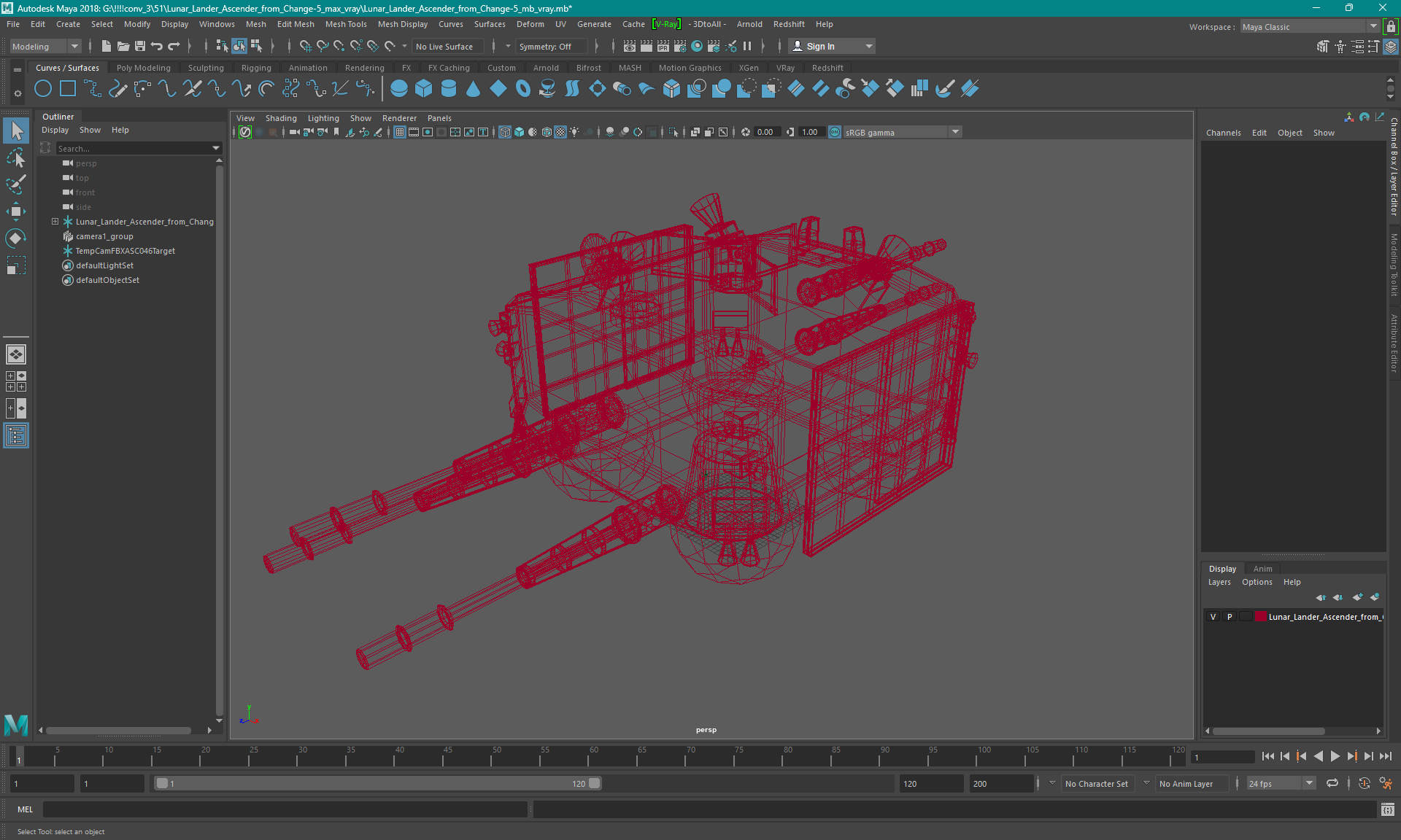 3D model Lunar Lander Ascender from Change-5