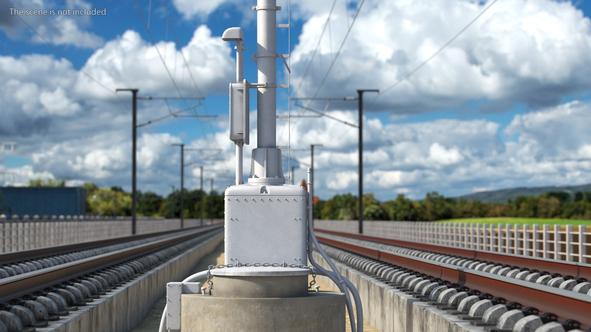 Railway Semaphore Signal 3D model