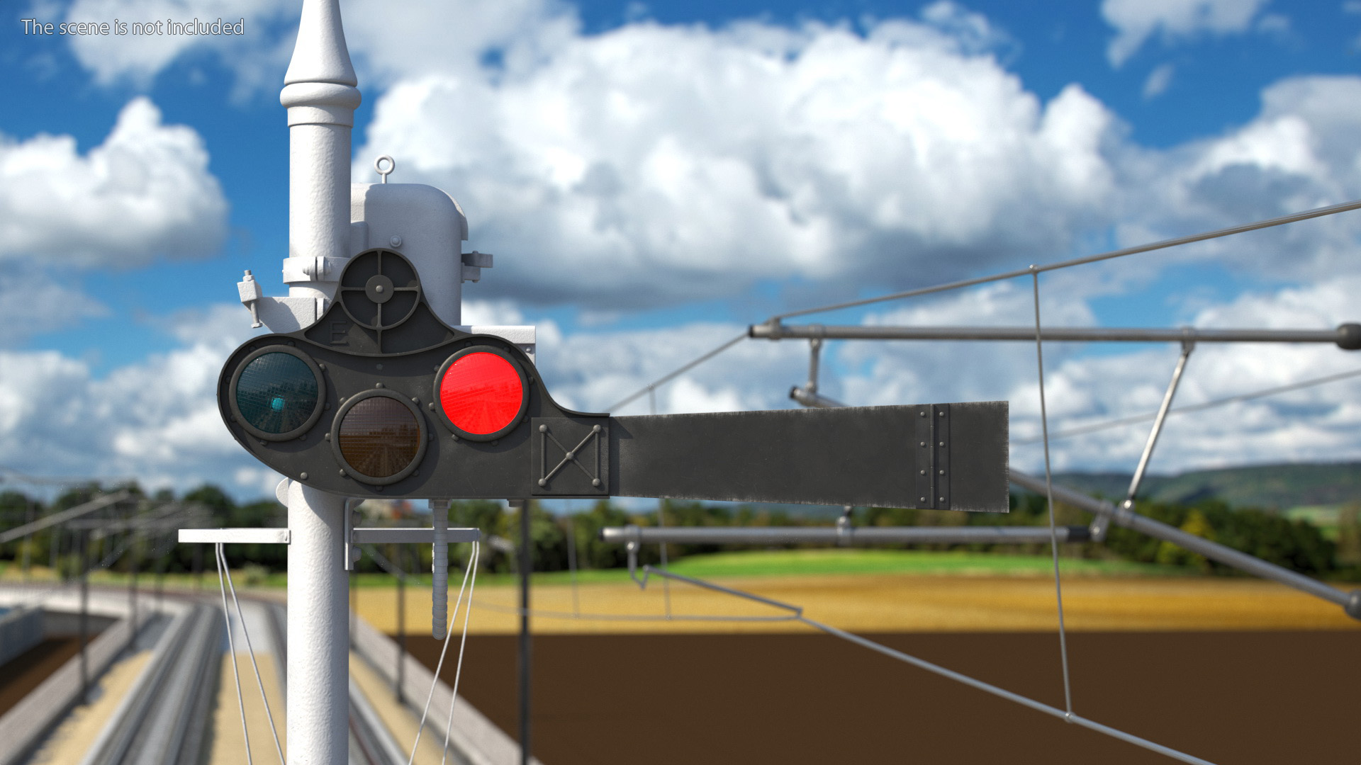 Railway Semaphore Signal 3D model