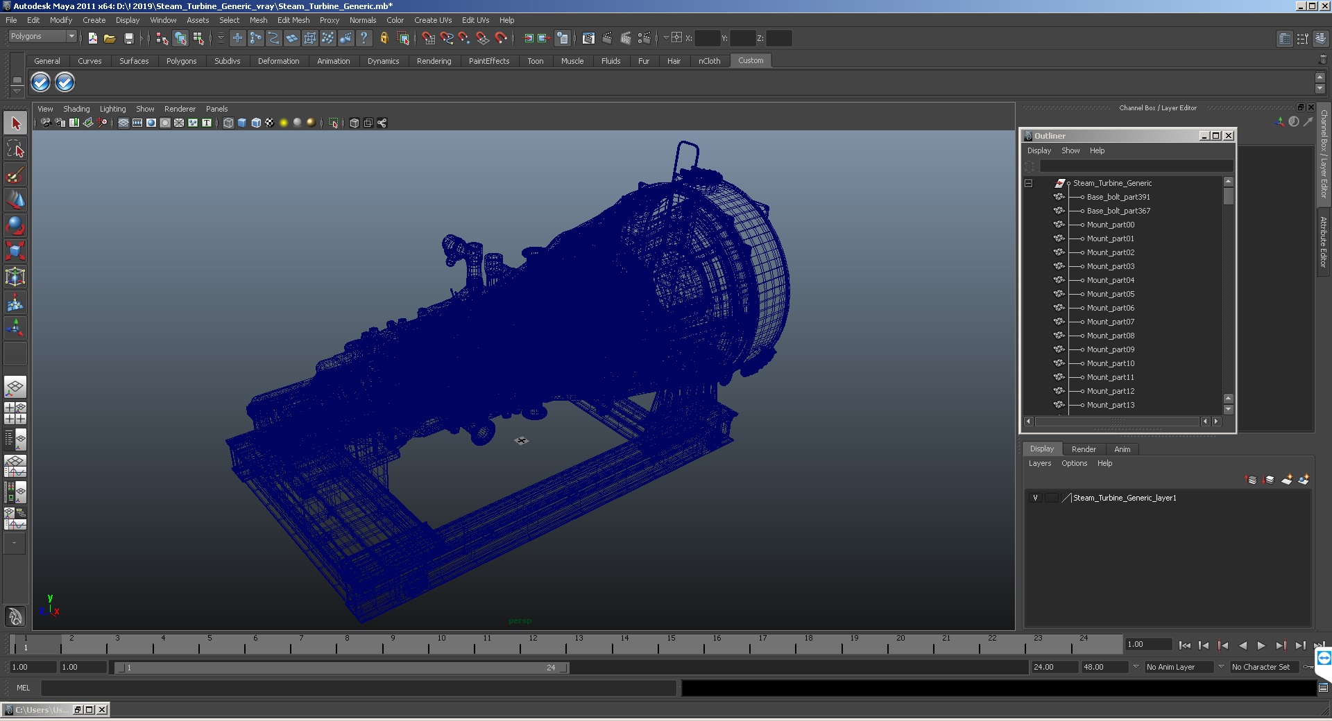 3D Steam Turbine Generic