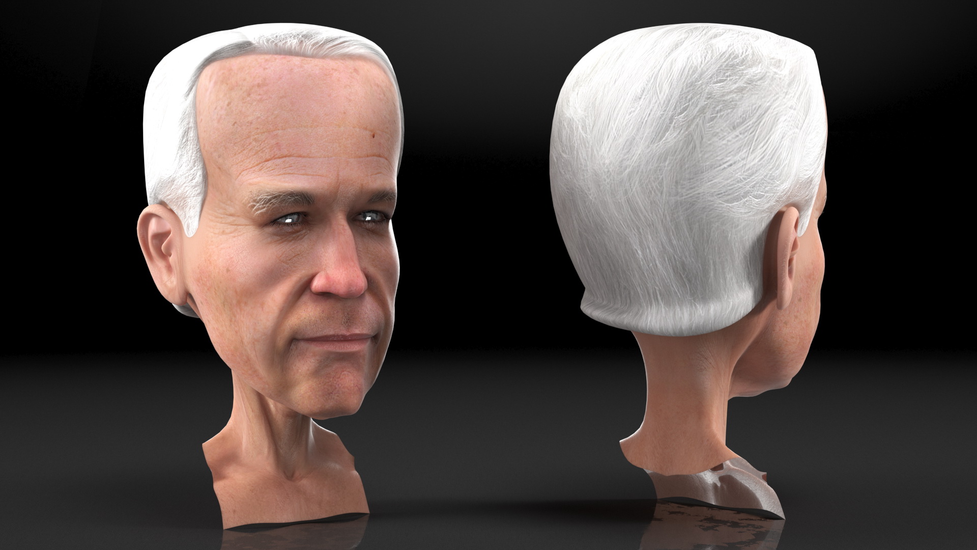 Cartoon Joe Biden Head 3D