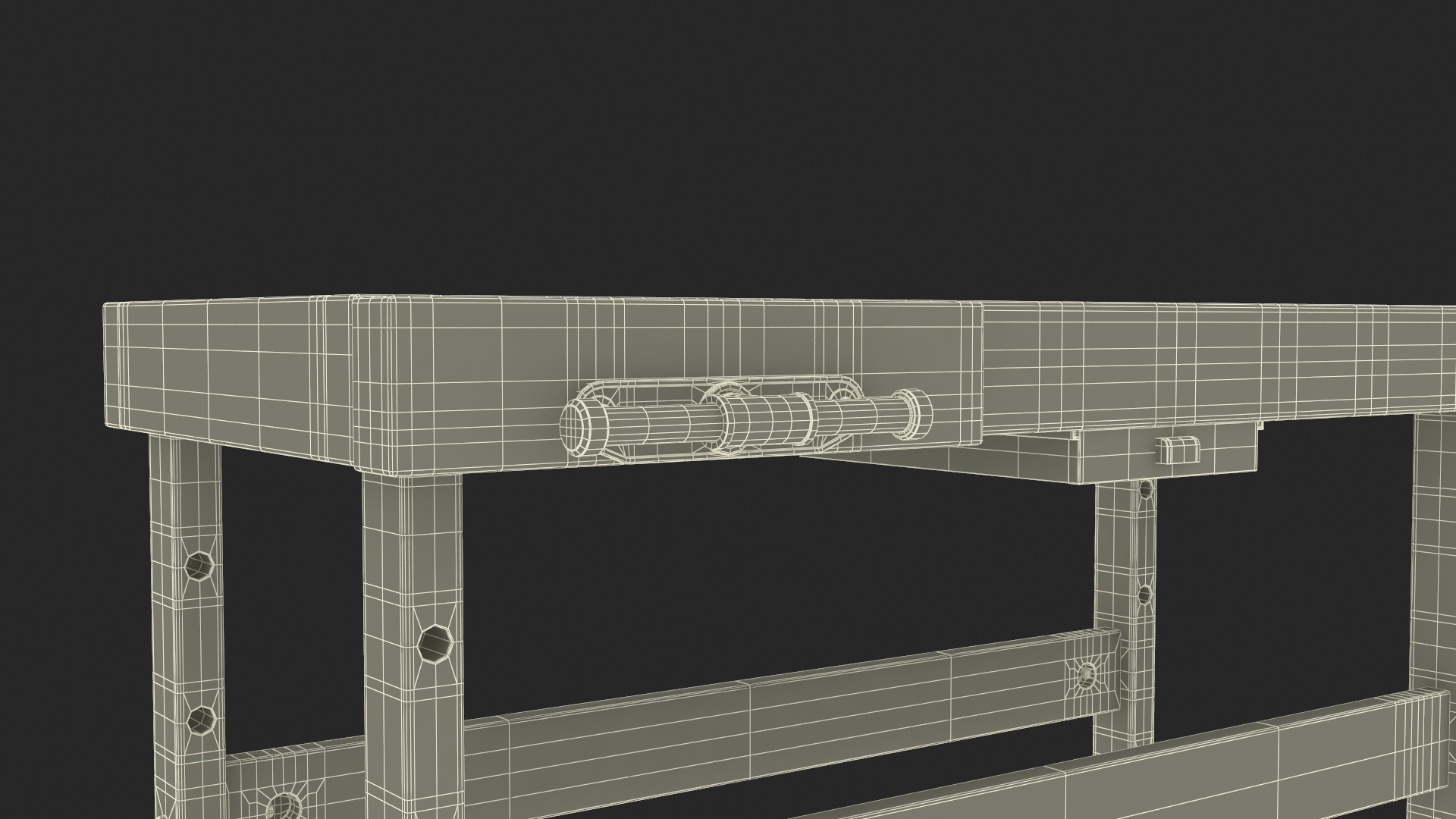 Wood Workbench 3D model