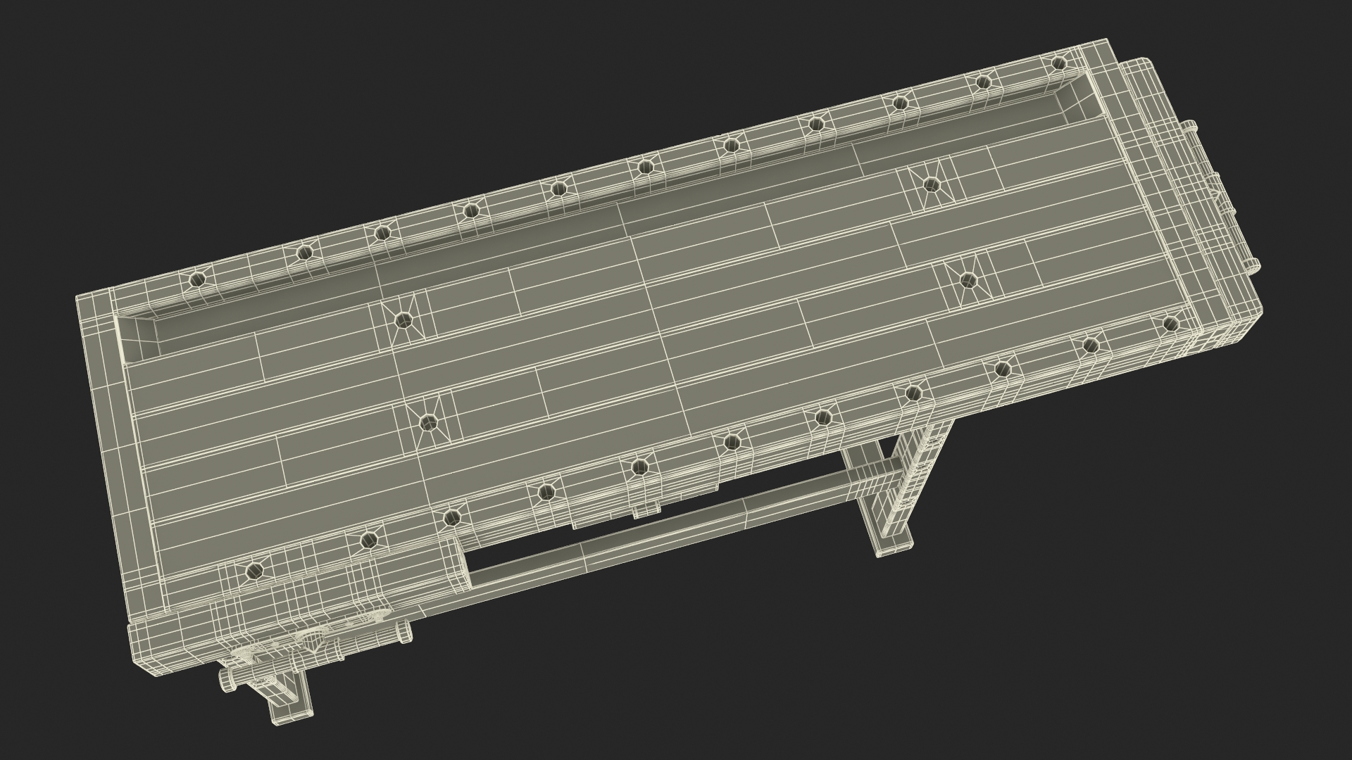 Wood Workbench 3D model