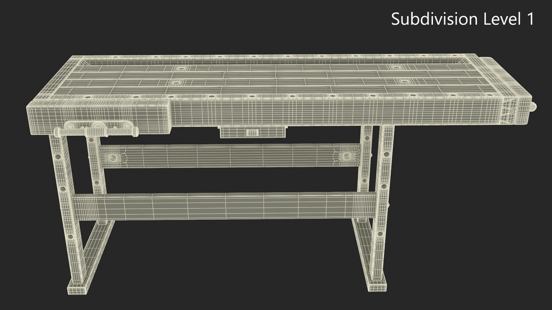 Wood Workbench 3D model