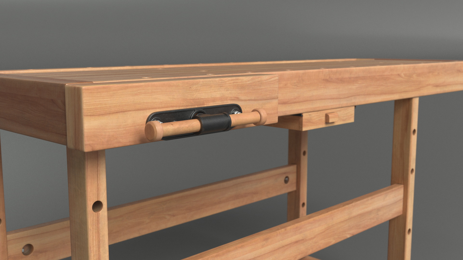 Wood Workbench 3D model