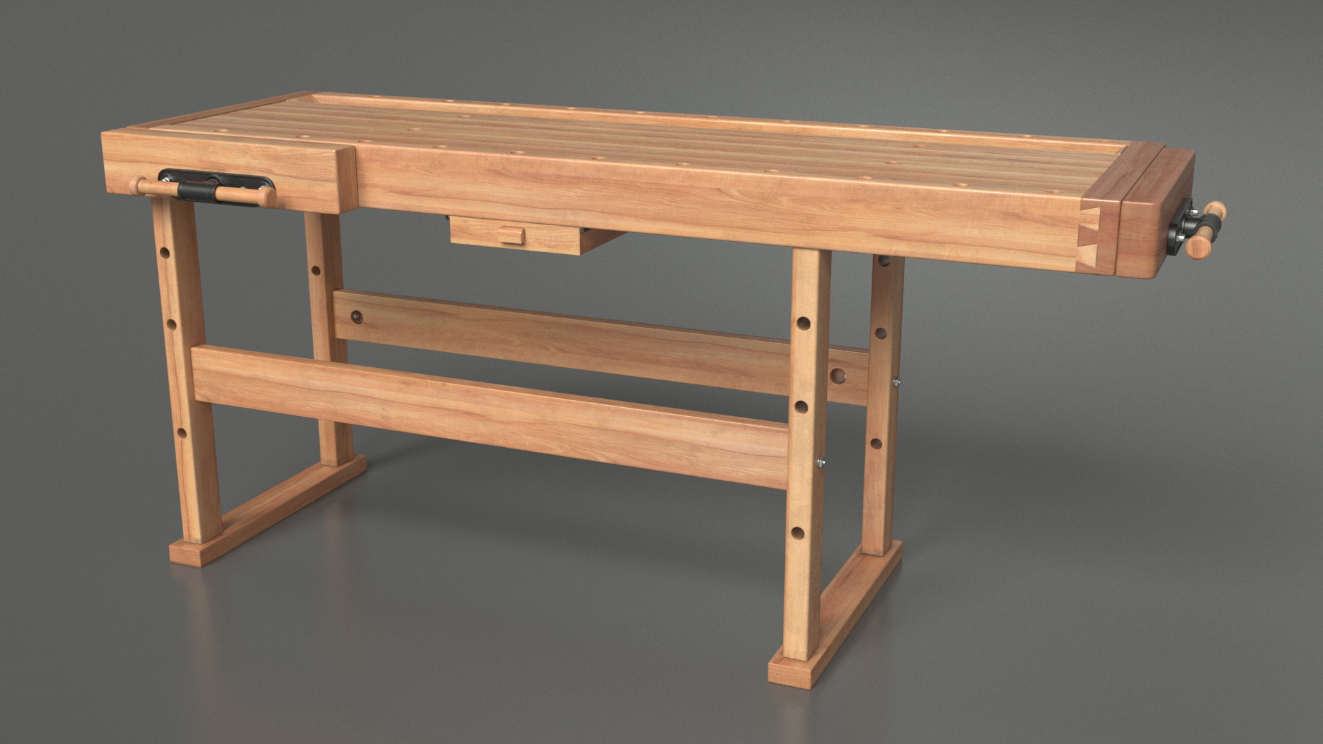 Wood Workbench 3D model