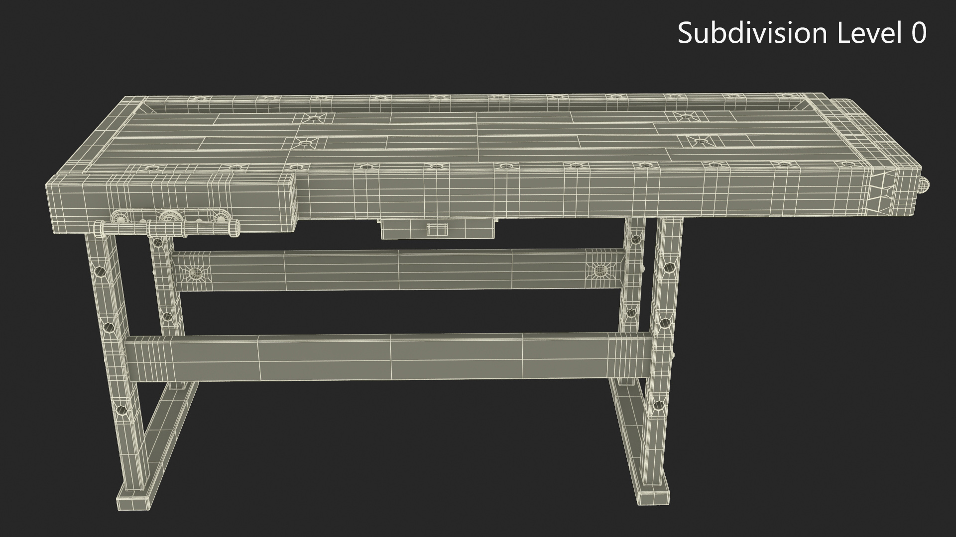 Wood Workbench 3D model