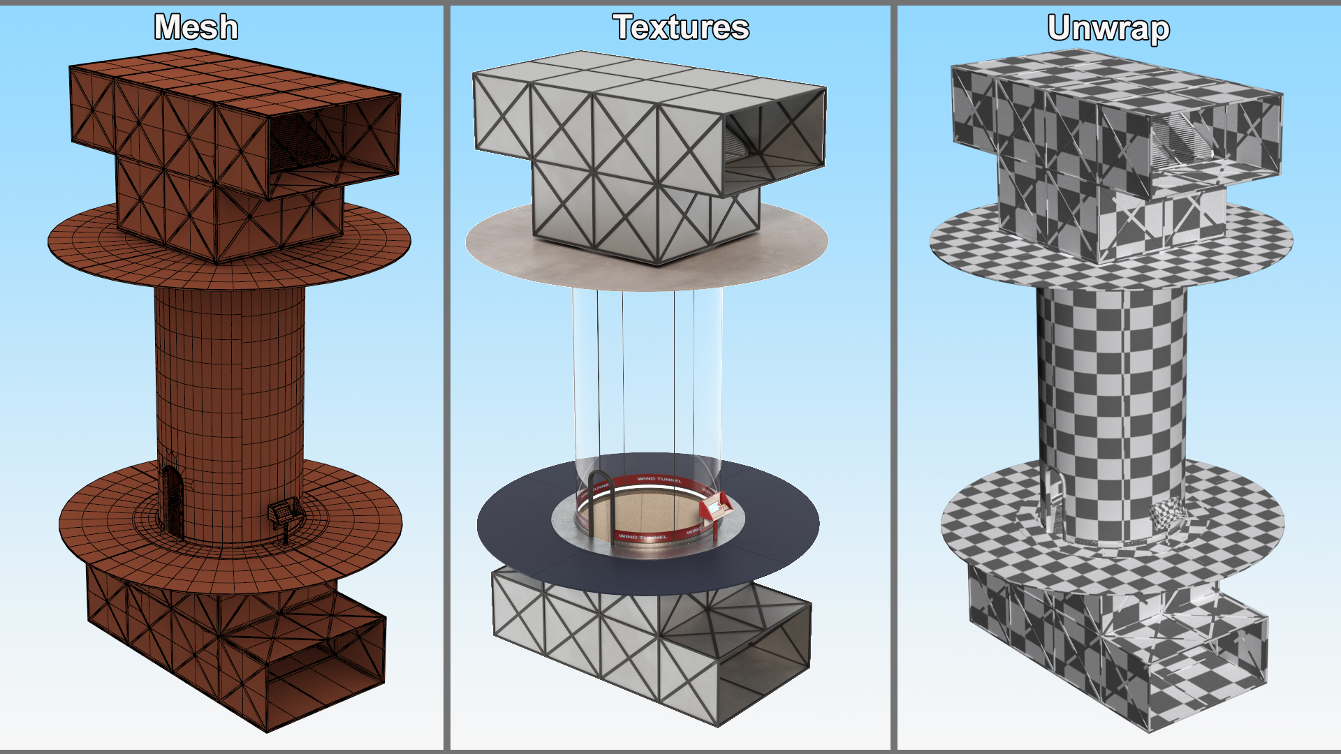 3D model Vertical Wind Tunnel