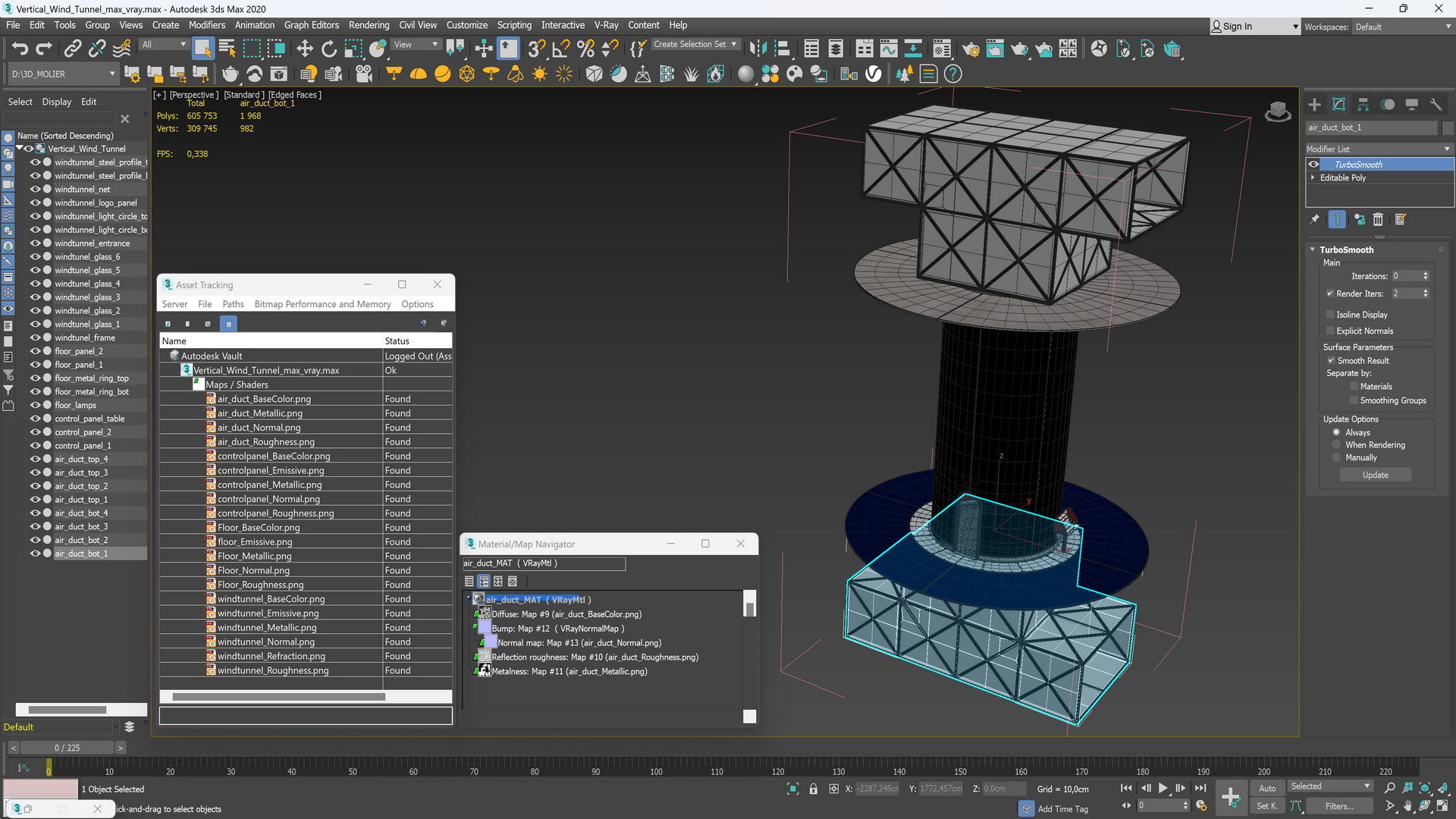 3D model Vertical Wind Tunnel