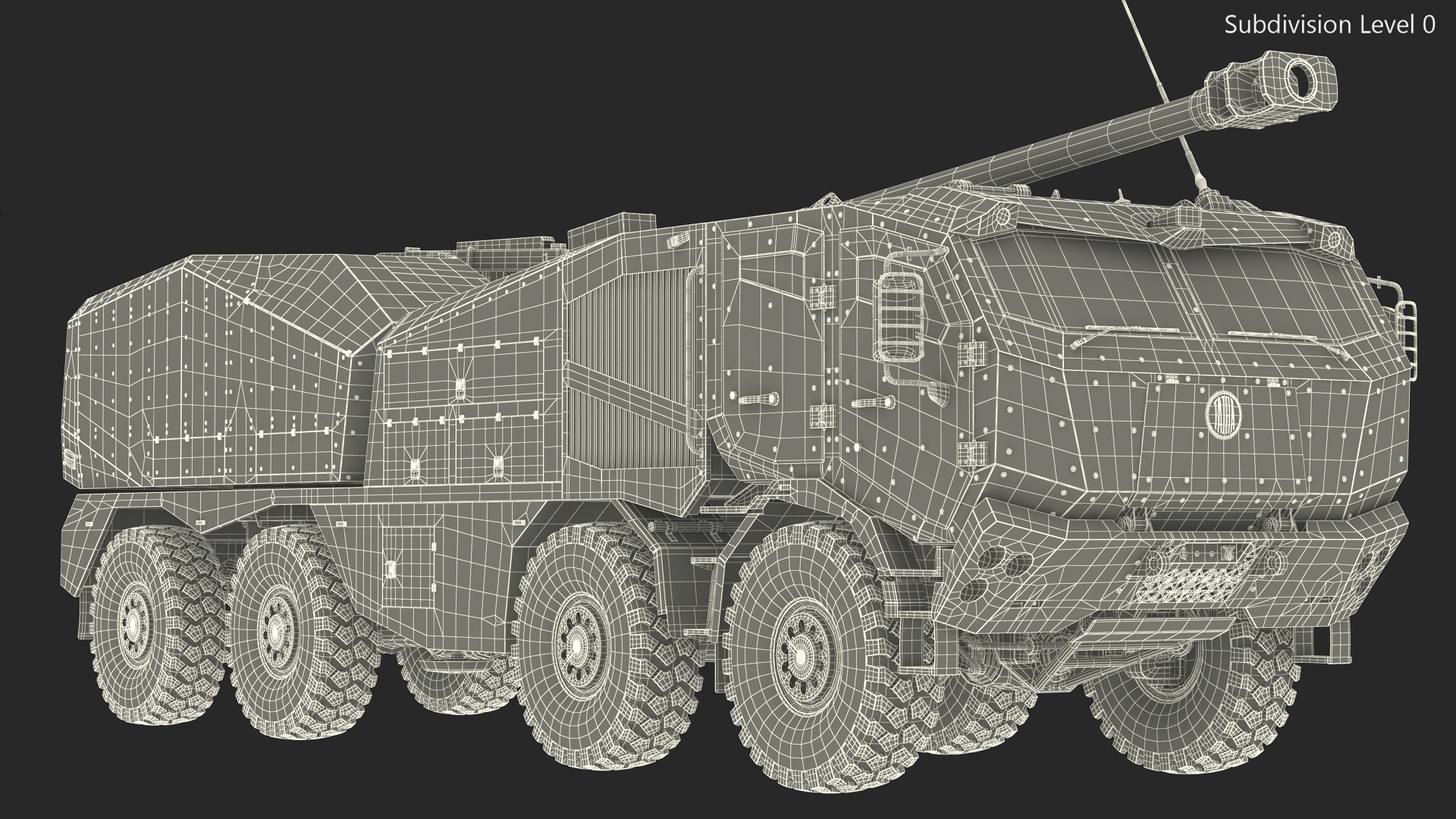 3D Morana Green Dirty Military Howitzer