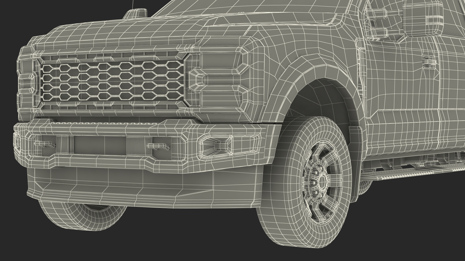 Red Heavy Duty Pickup Truck 3D