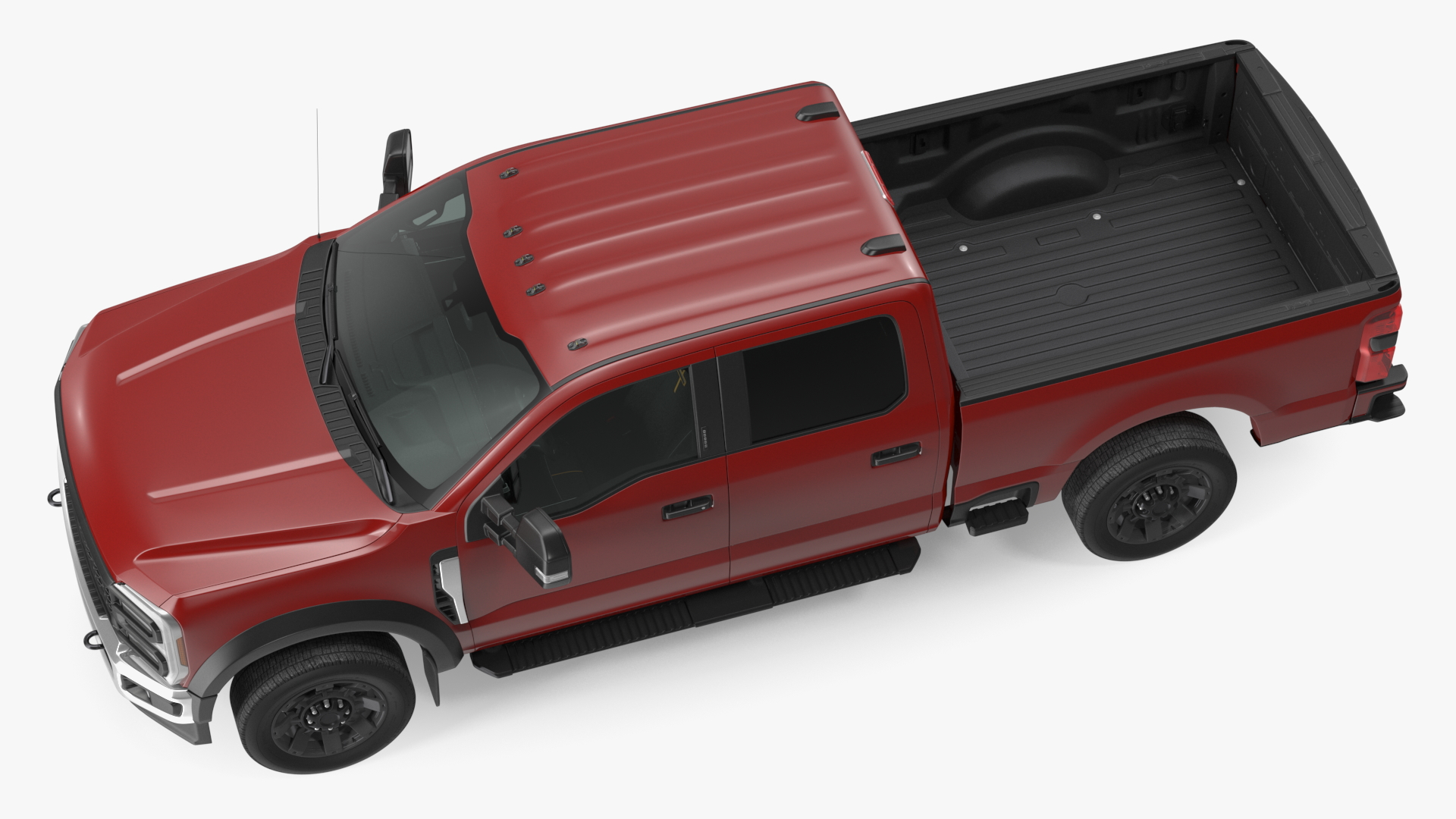 Red Heavy Duty Pickup Truck 3D