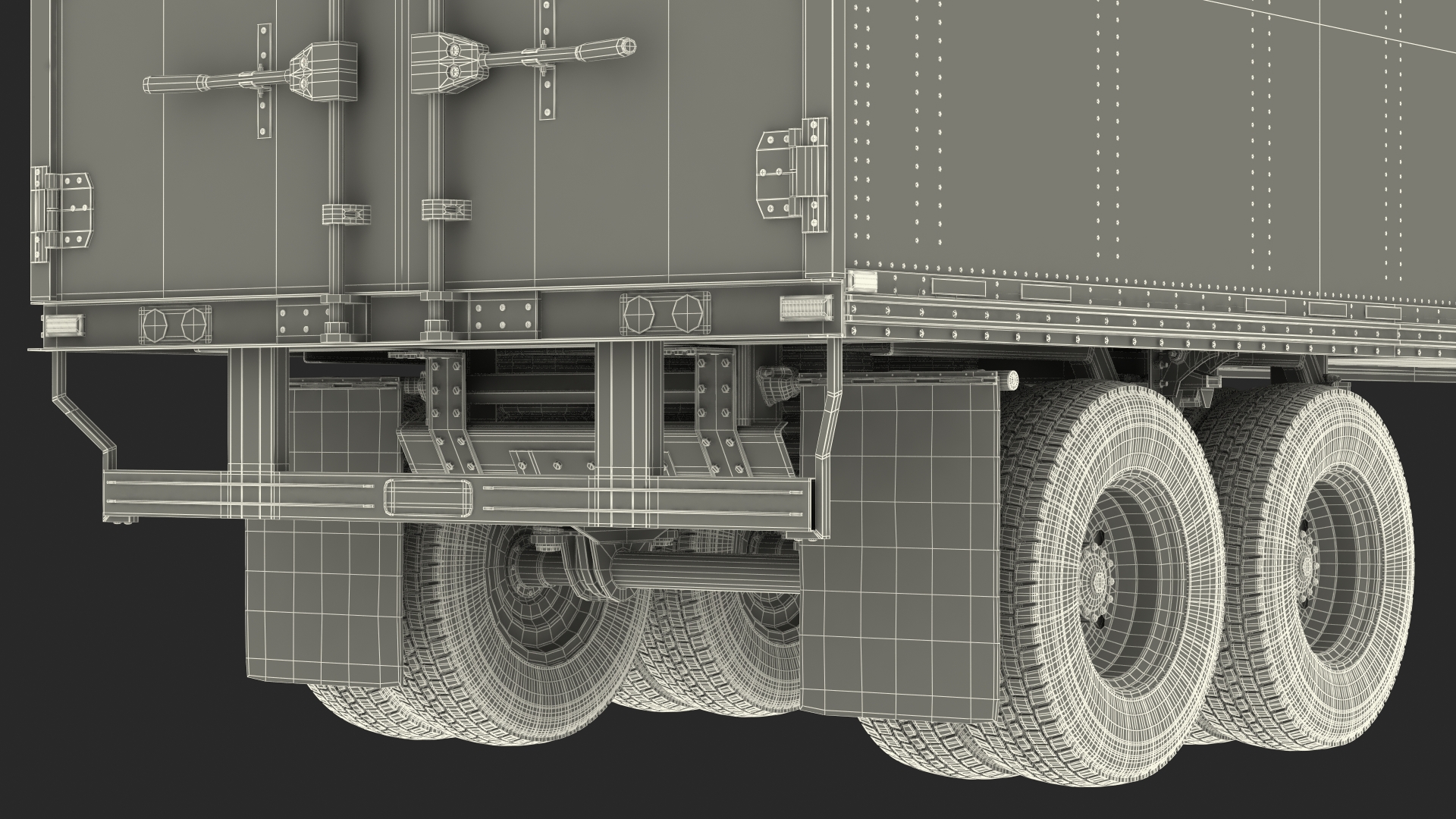 Kenworth Truck With Semi Trailer Rigged 3D model