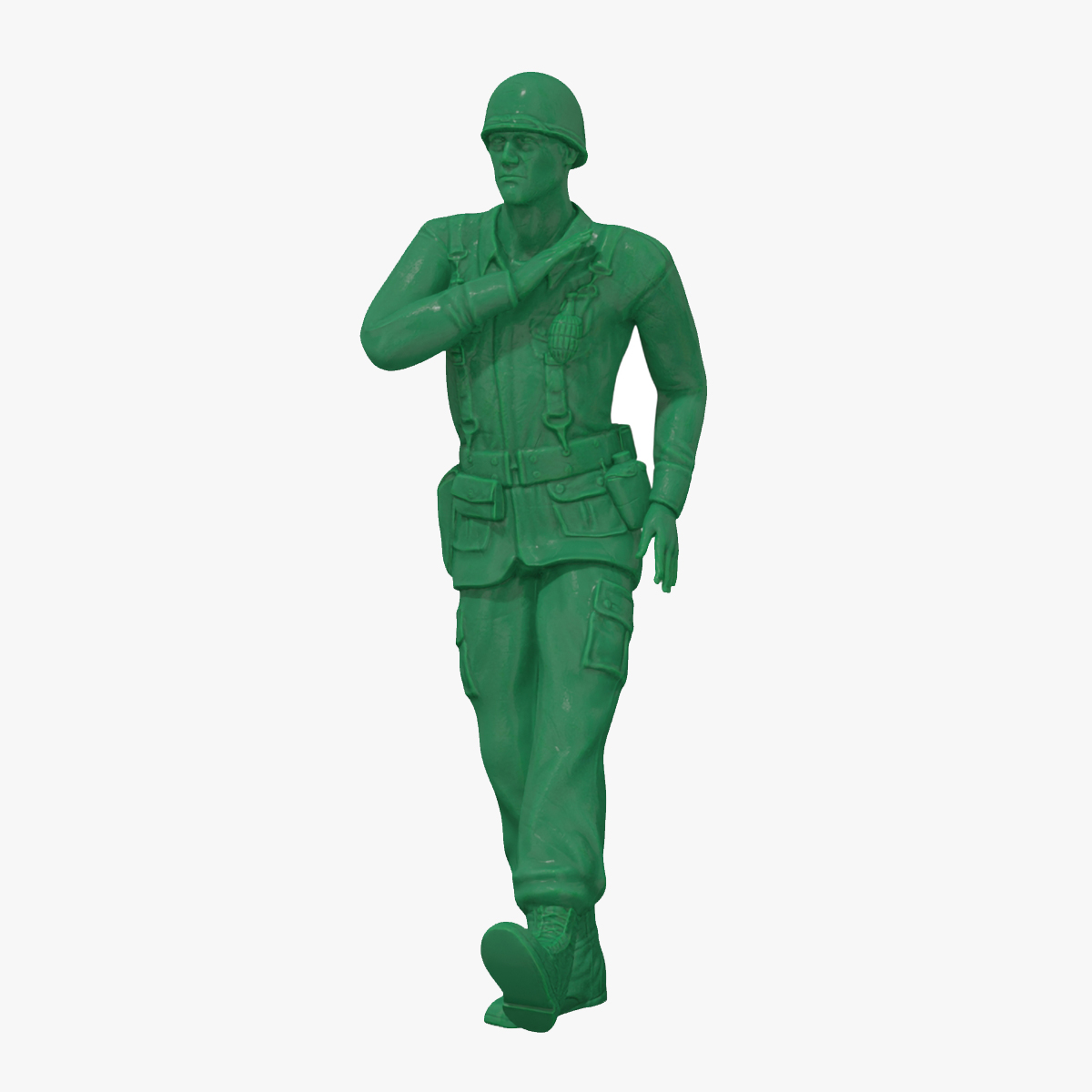 3D Green Toy Soldier Rigged for Maya model