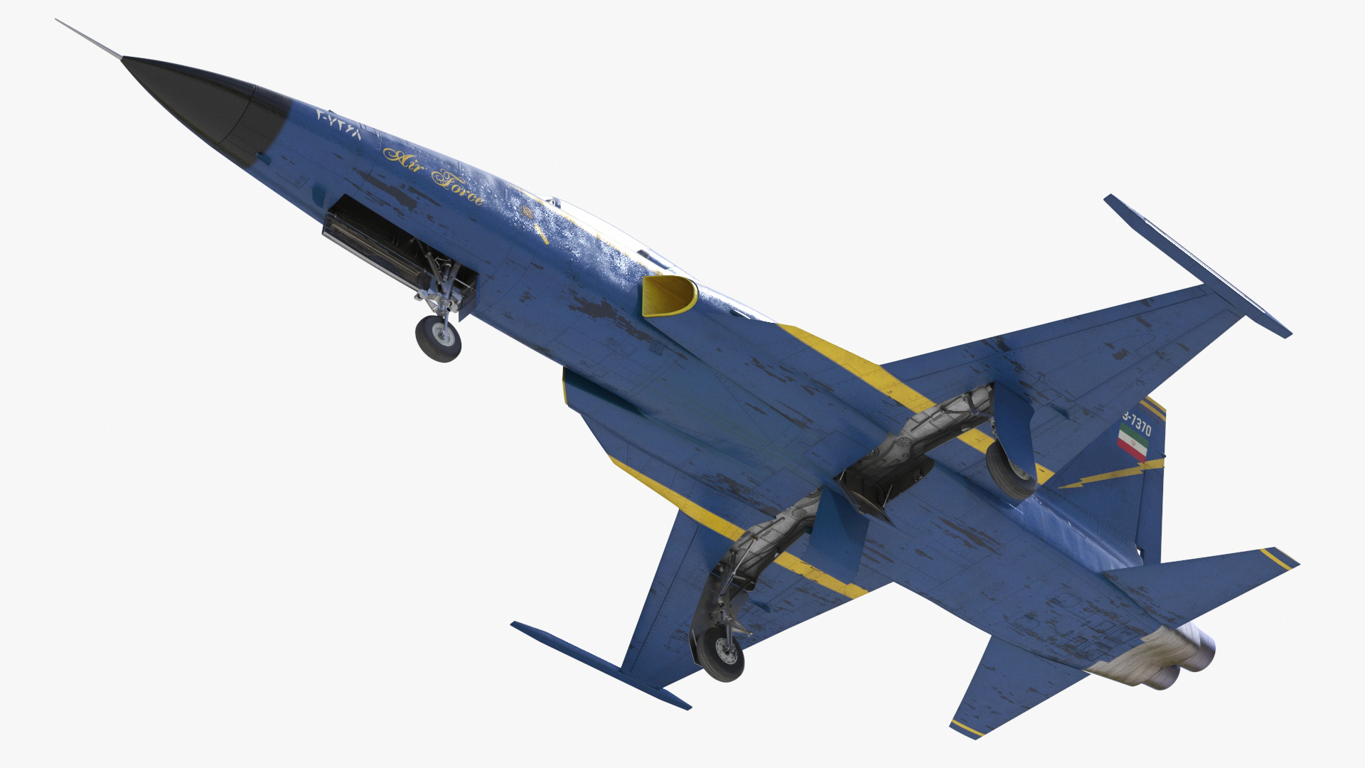 HESA Saeqeh Iranian Aircraft without Rockets Blue 3D model