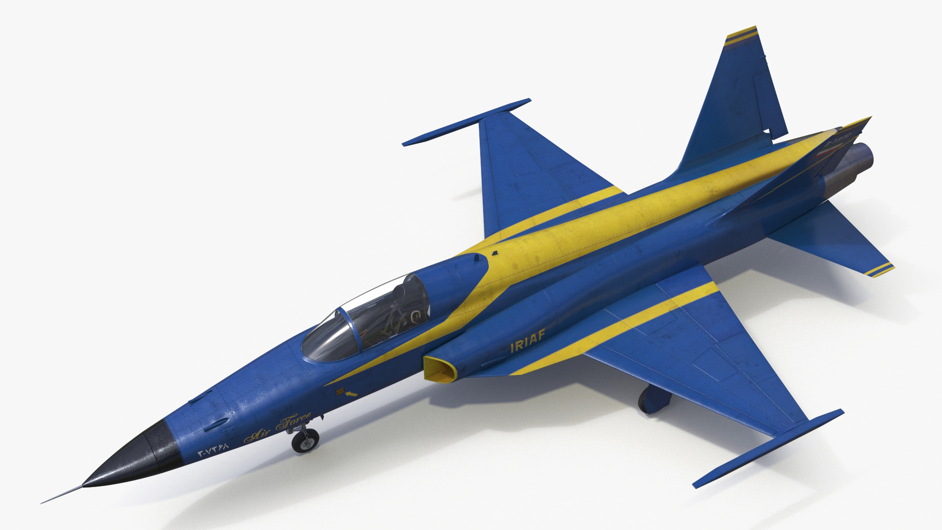 HESA Saeqeh Iranian Aircraft without Rockets Blue 3D model