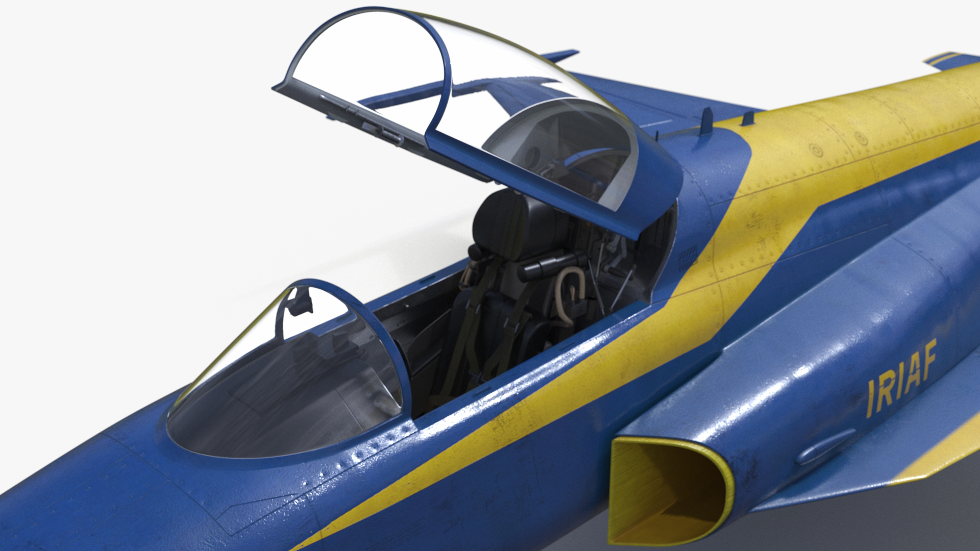 HESA Saeqeh Iranian Aircraft without Rockets Blue 3D model