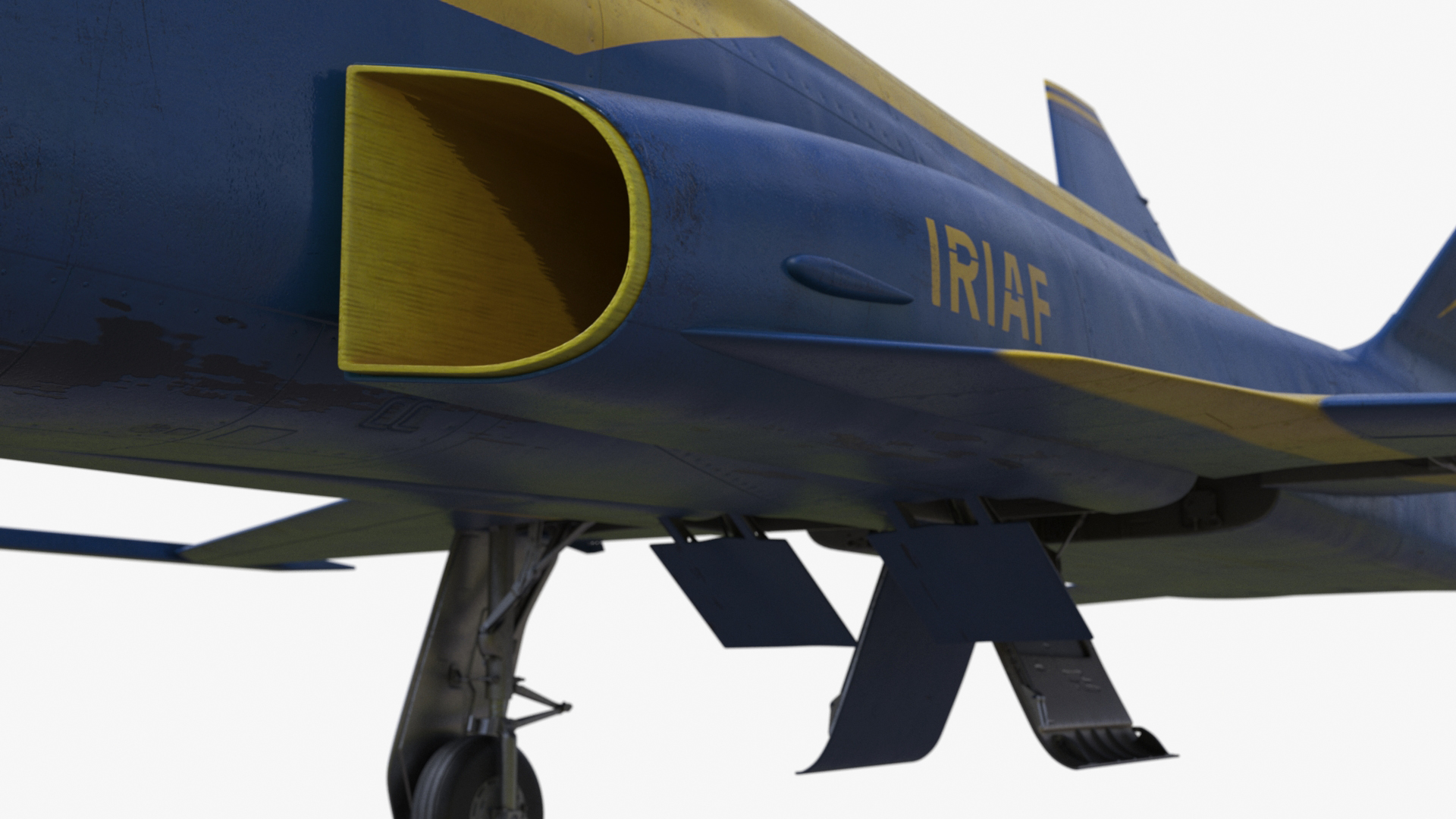 HESA Saeqeh Iranian Aircraft without Rockets Blue 3D model