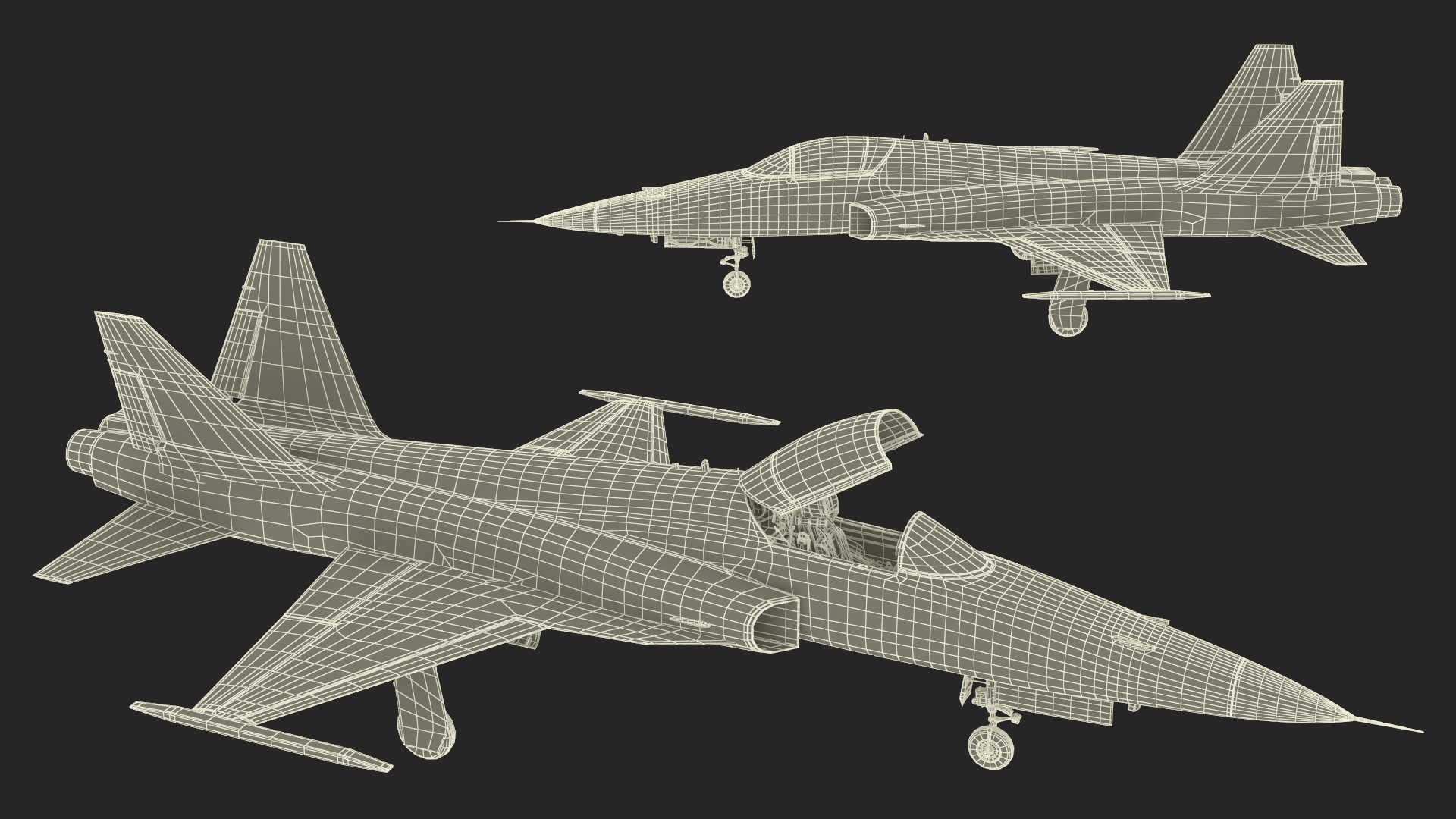 HESA Saeqeh Iranian Aircraft without Rockets Blue 3D model