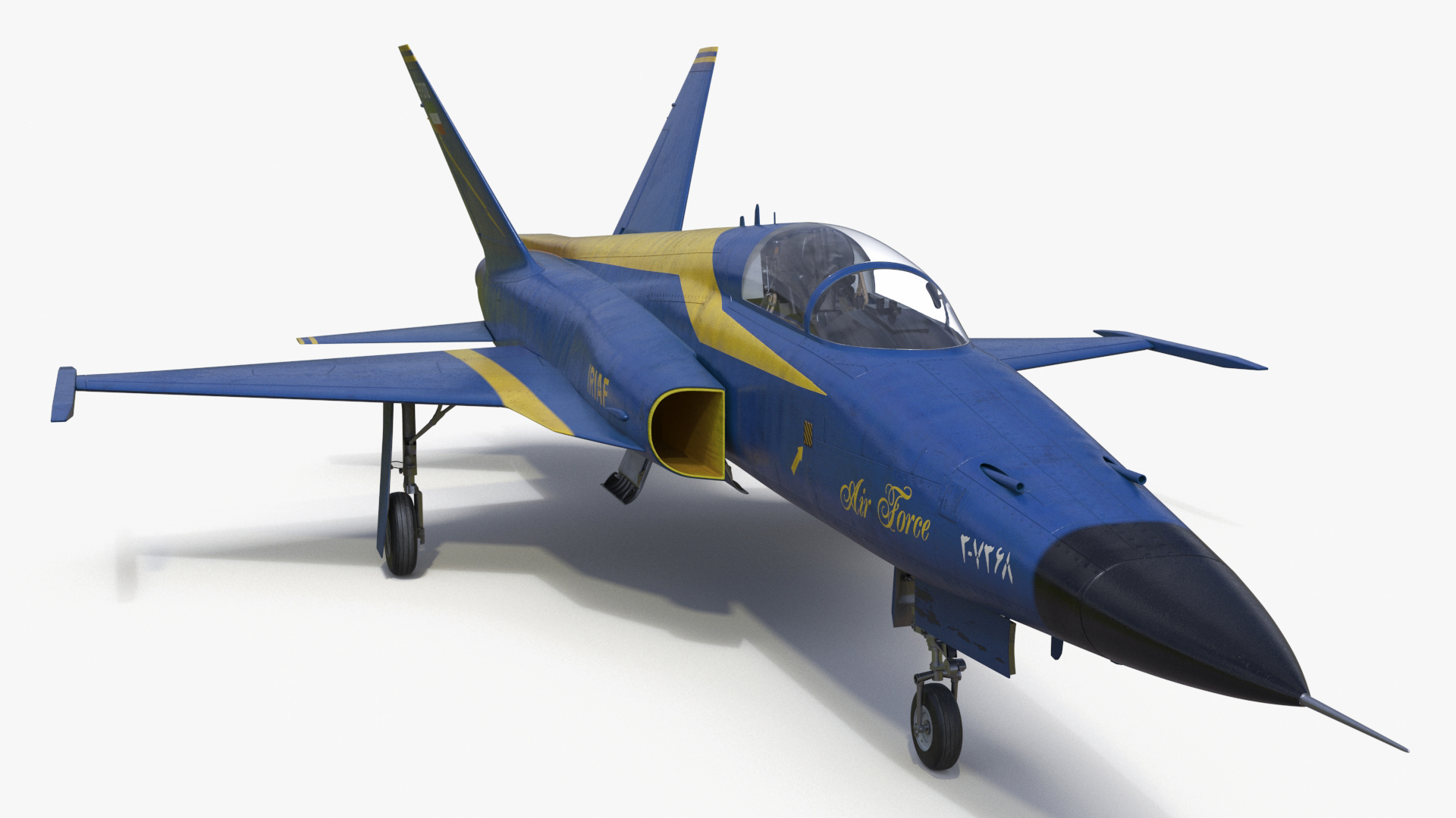 HESA Saeqeh Iranian Aircraft without Rockets Blue 3D model