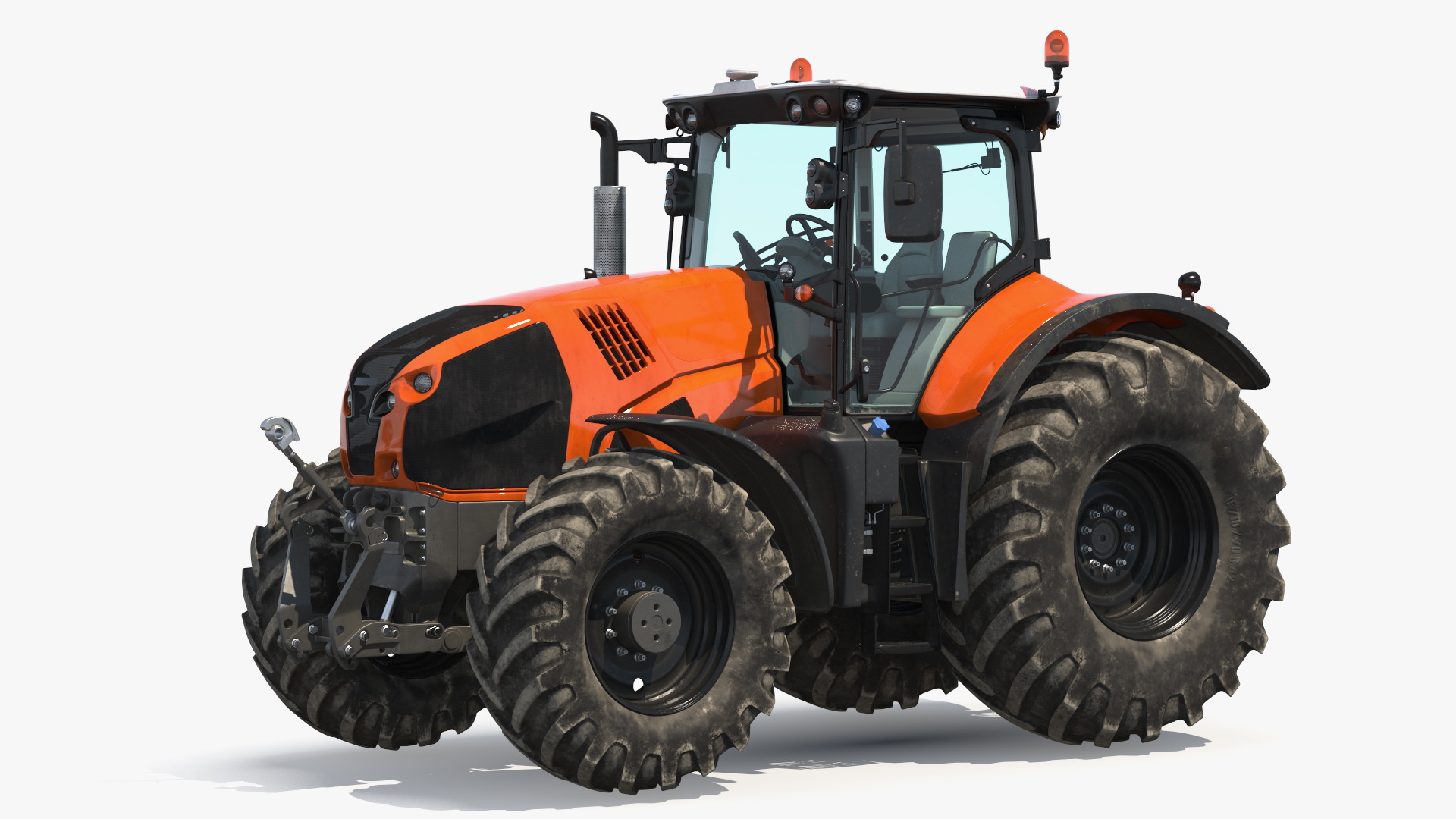 Tractor with Forage Harvester 3D model