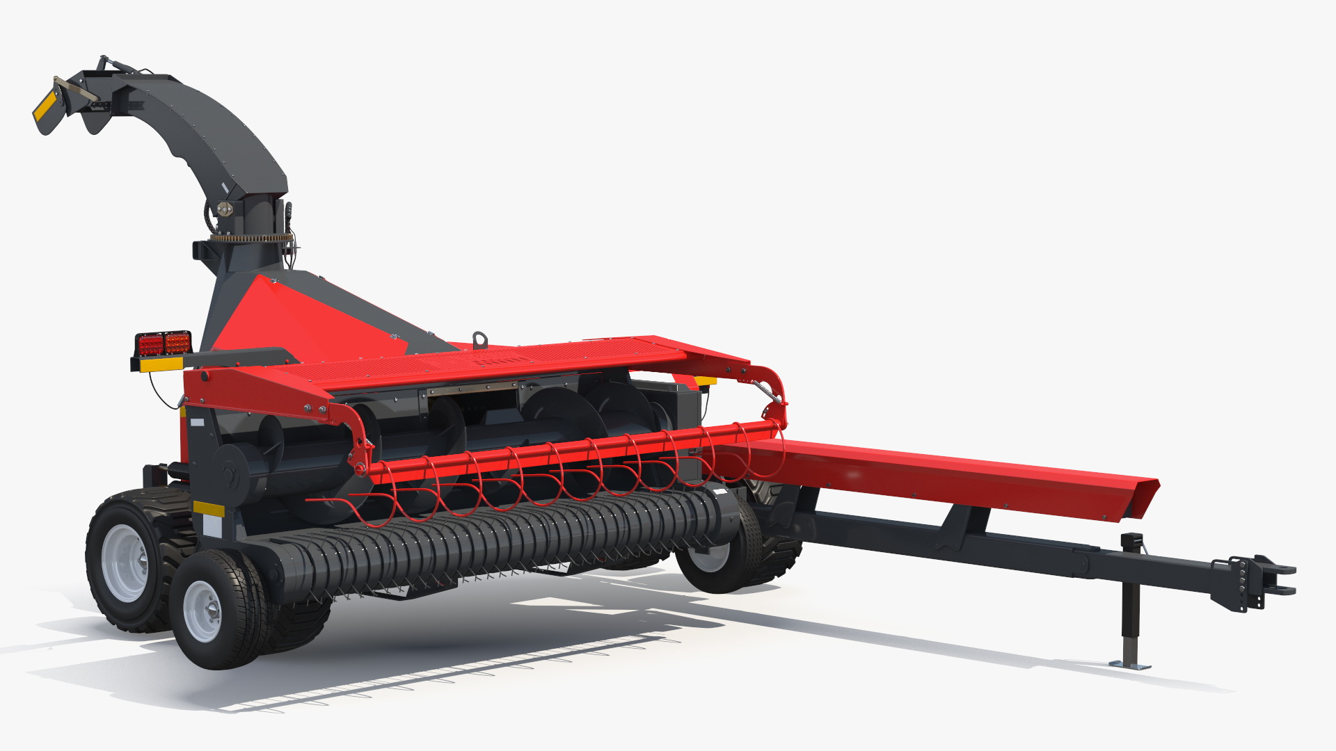 Tractor with Forage Harvester 3D model