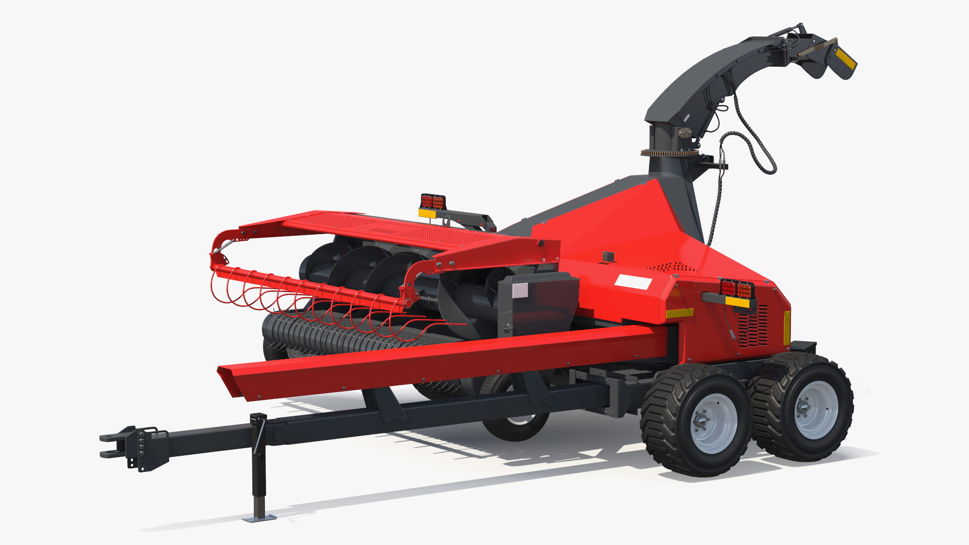 Tractor with Forage Harvester 3D model