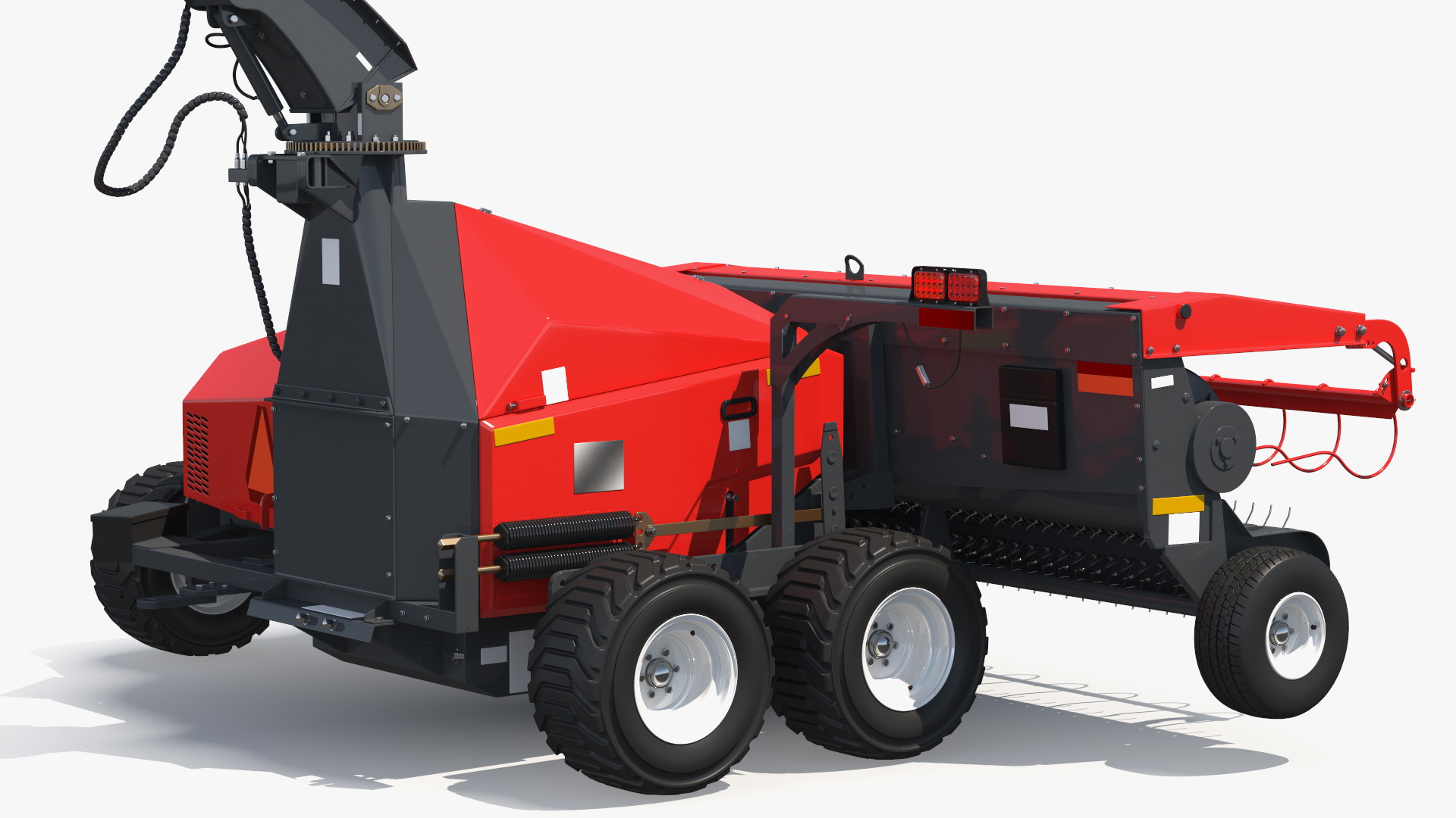 Tractor with Forage Harvester 3D model