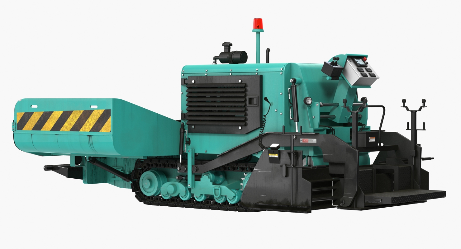 Asphalt Paving Machine Rigged 3D model