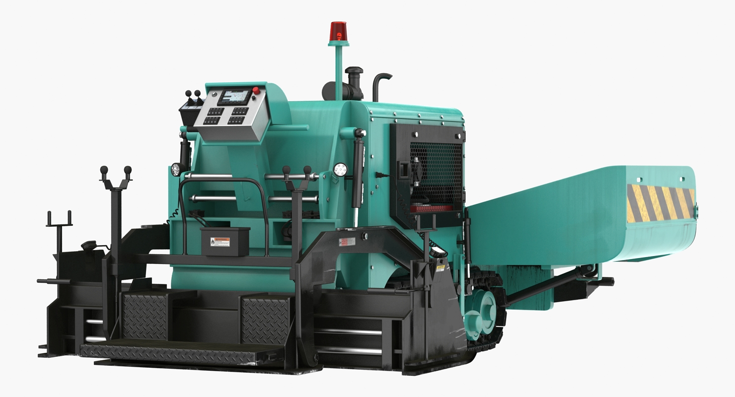 Asphalt Paving Machine Rigged 3D model