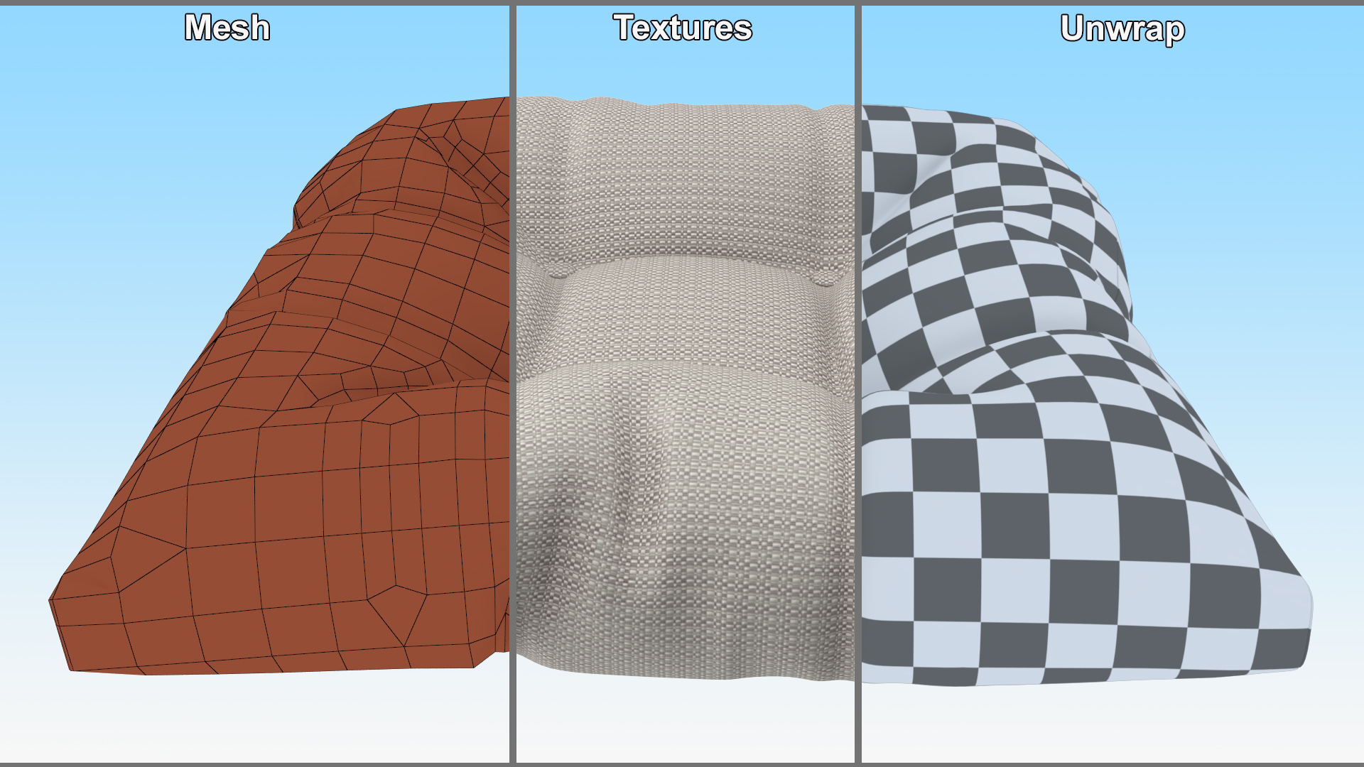 Chair Pad Gray 3D model