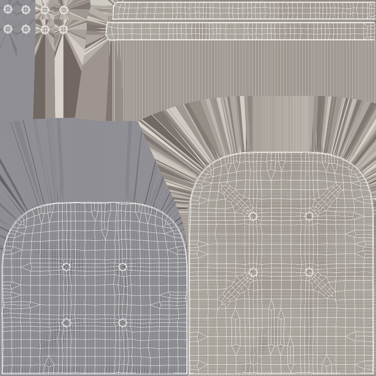 Chair Pad Gray 3D model