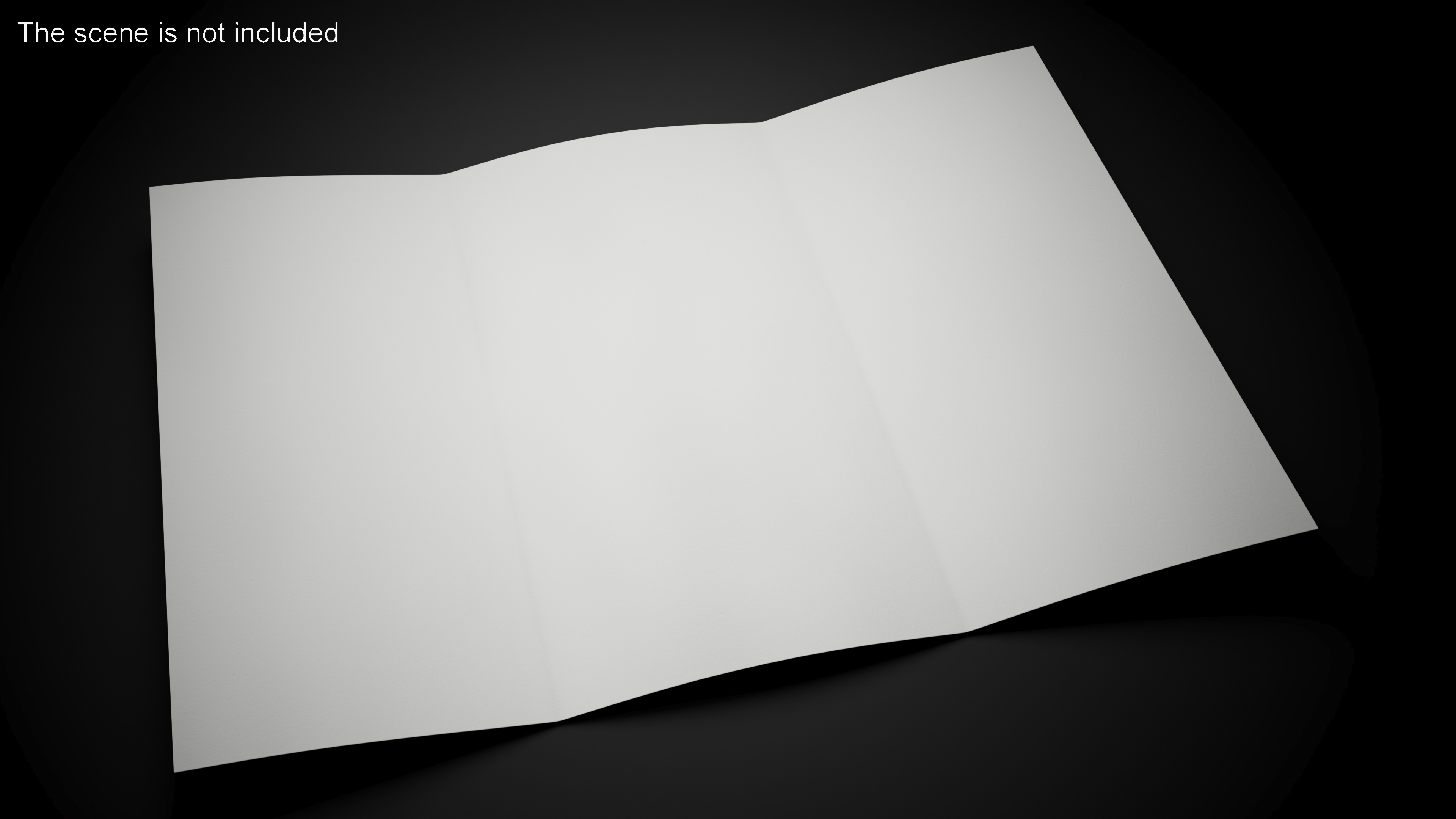 Blank Sheet of Paper Tri-fold 3D model