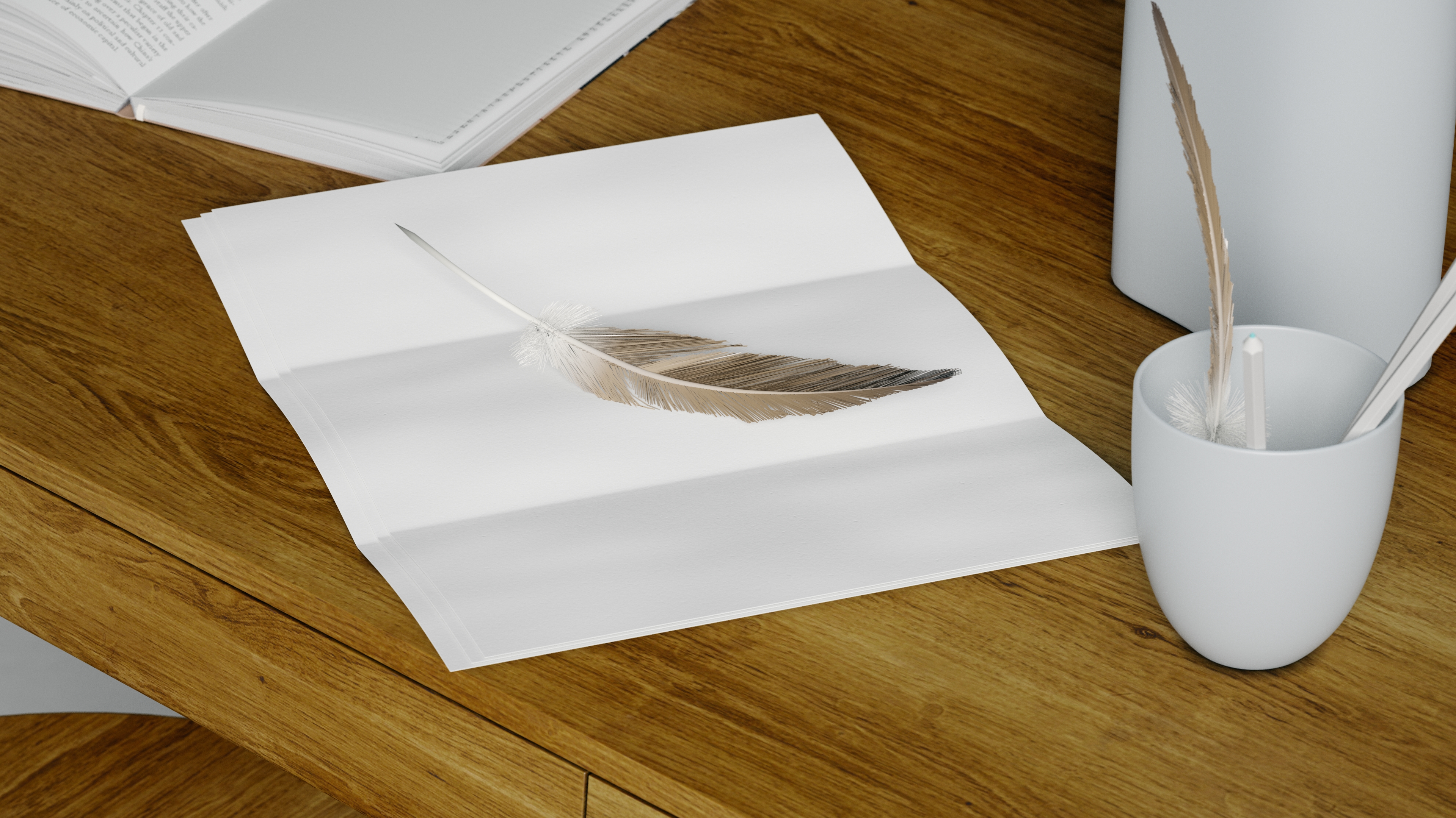 Blank Sheet of Paper Tri-fold 3D model