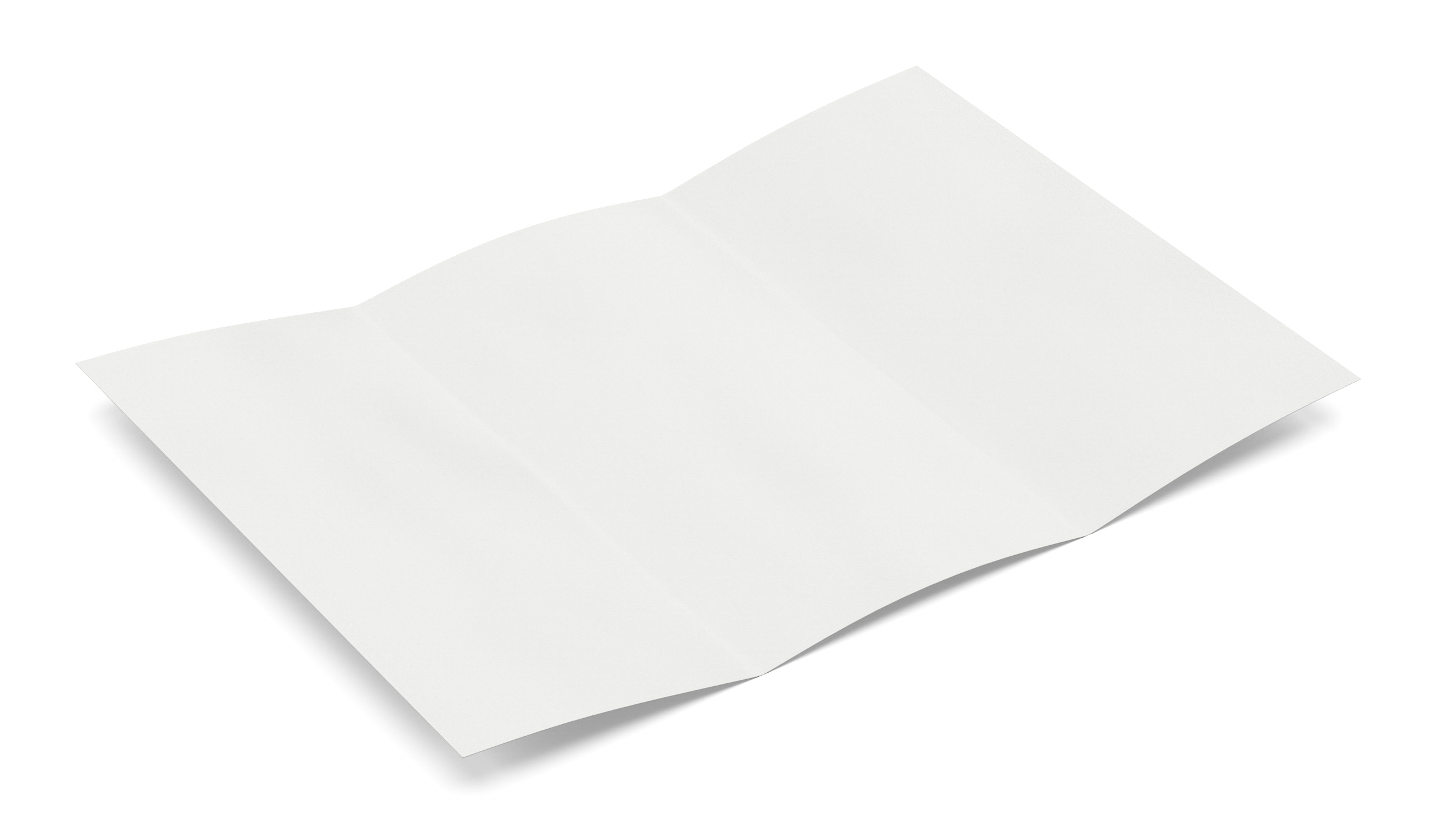 Blank Sheet of Paper Tri-fold 3D model